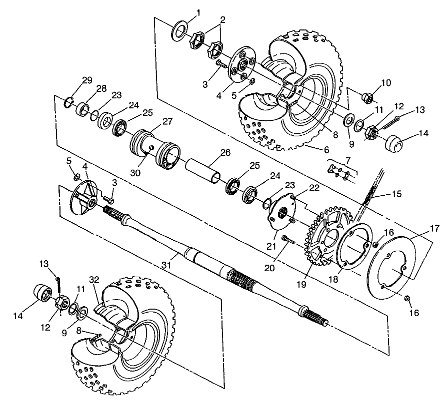 REAR WHEEL DRIVE XPLORER 400L W97CC38C (4939753975C007)