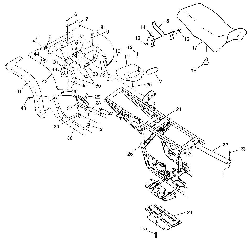 REAR CAB and SEAT XPLORER 300 W97CC28C (4939813981A005)