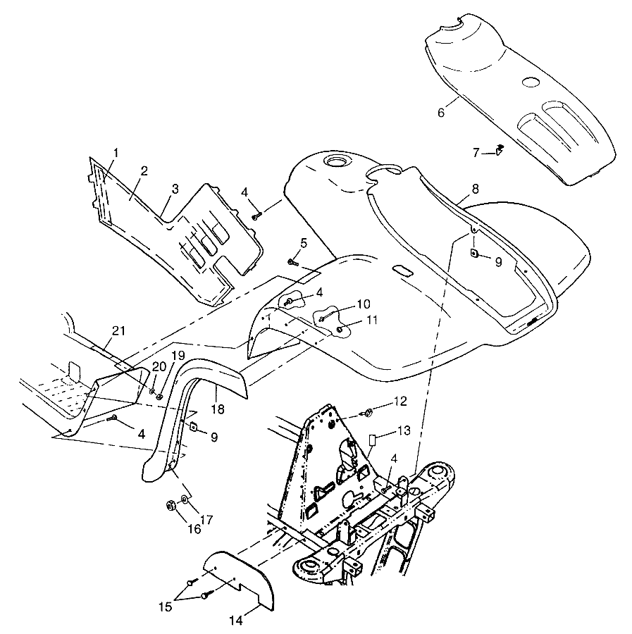 FRONT CAB XPLORER 300 W97CC28C (4939813981A007)