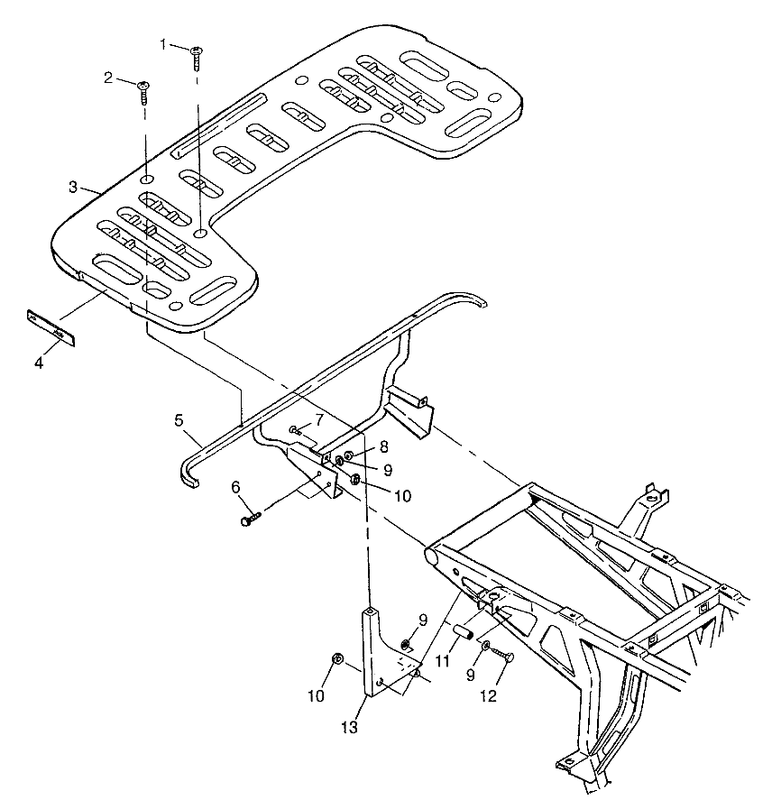 REAR RACK MOUNTING XPLORER 300 W97CC28C (4939813981A008)