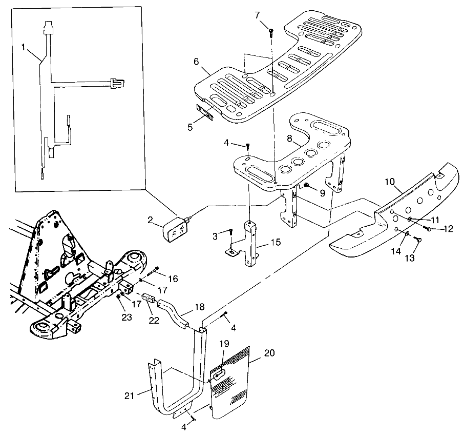 FRONT RACK and BUMPER MOUNTING XPLORER 300 W97CC28C (4939813981A010)