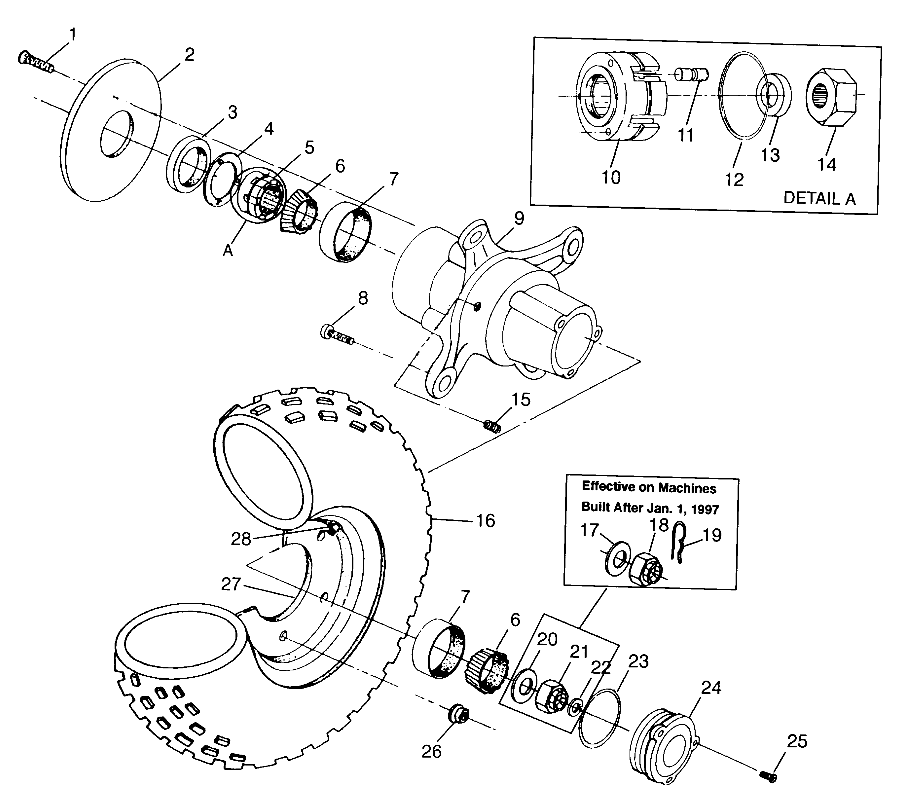 FRONT WHEEL XPLORER 300 W97CC28C (4939813981B007)