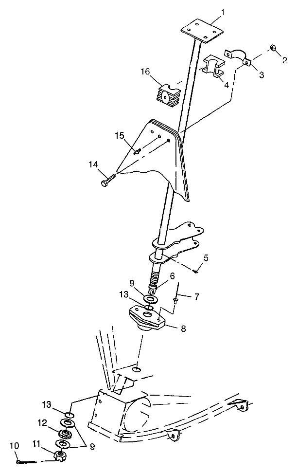 STEERING POST XPLORER 300 W97CC28C (4939813981B012)