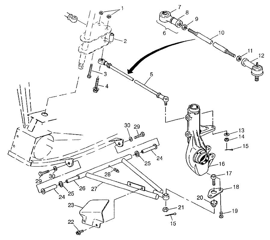 A-ARM/STRUT MOUNTING XPLORER 300 W97CC28C (4939813981B013)