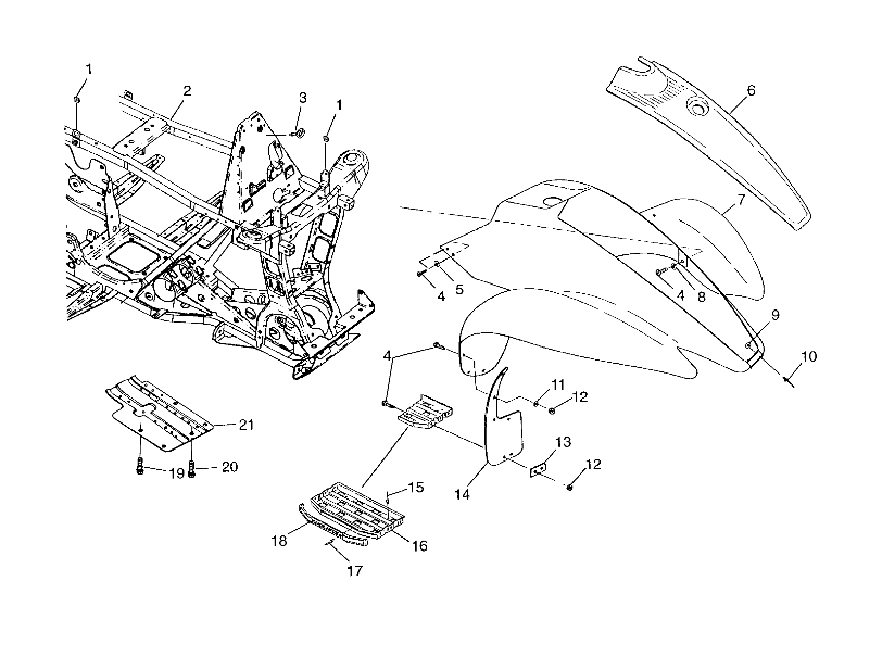 FRONT CAB Scrambler 400L W97BC38C (4939893989A005)