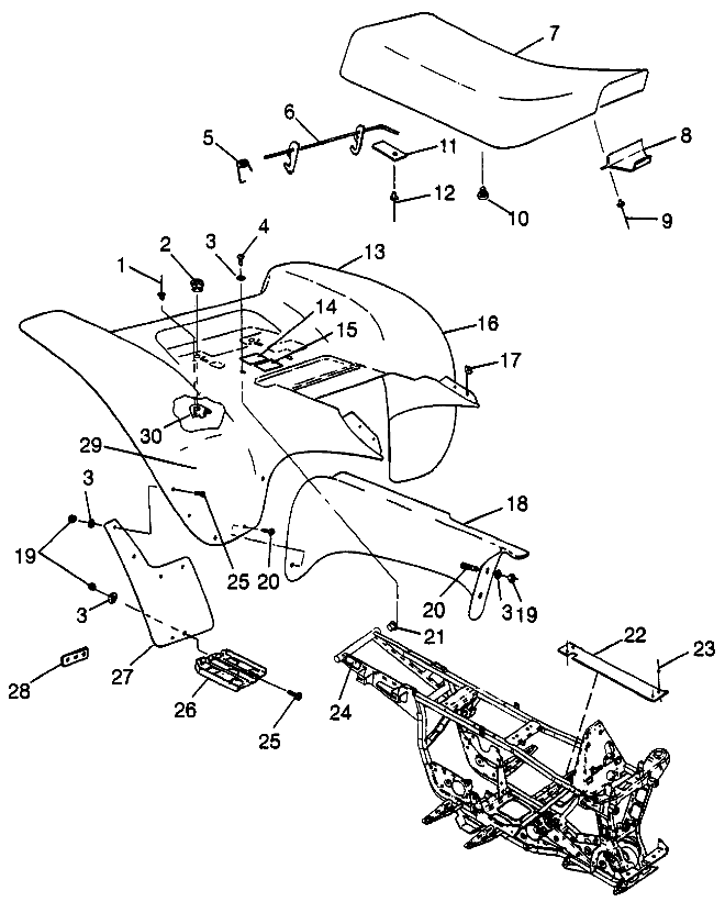 REAR CAB Scrambler 400L W97BC38C (4939893989A006)