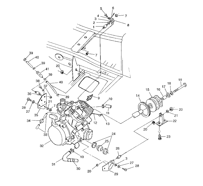 ENGINE MOUNTING Scrambler 400L W97BC38C (4939893989A009)