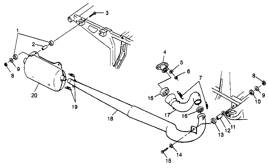 EXHAUST SYSTEM Scrambler 400L W97BC38C (4939893989A011)