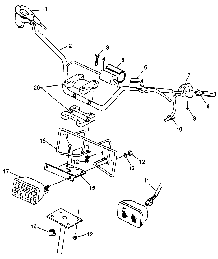 HANDLEBAR/HEADLIGHT Scrambler 400L W97BC38C (4939893989B008)