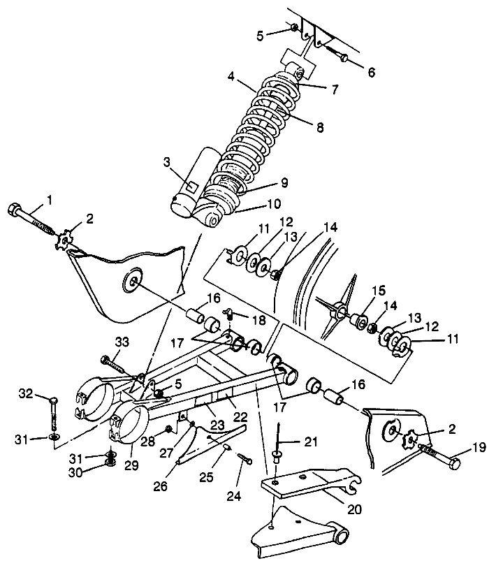 SWING ARM/SHOCK MOUNTING Scrambler 400L W97BC38C (4939893989B014)