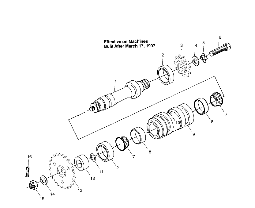 CENTER TIGHTENER (After 3/17/97) Scrambler 400L W97BC38C (4939893989B13A)