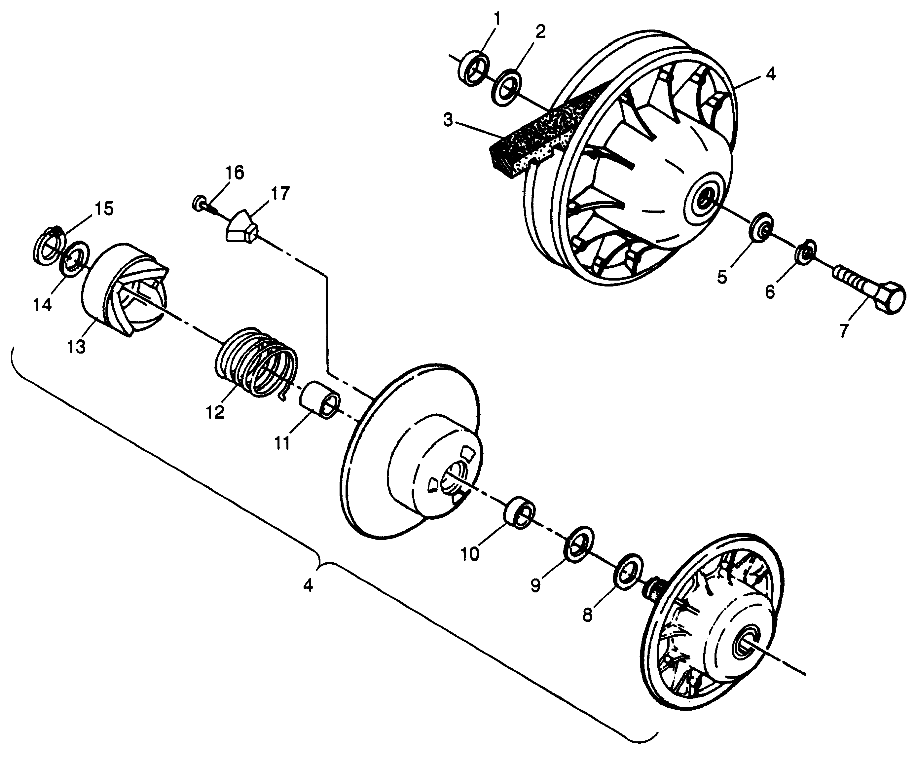 DRIVEN CLUTCH Scrambler 400L W97BC38C (4939893989C002)