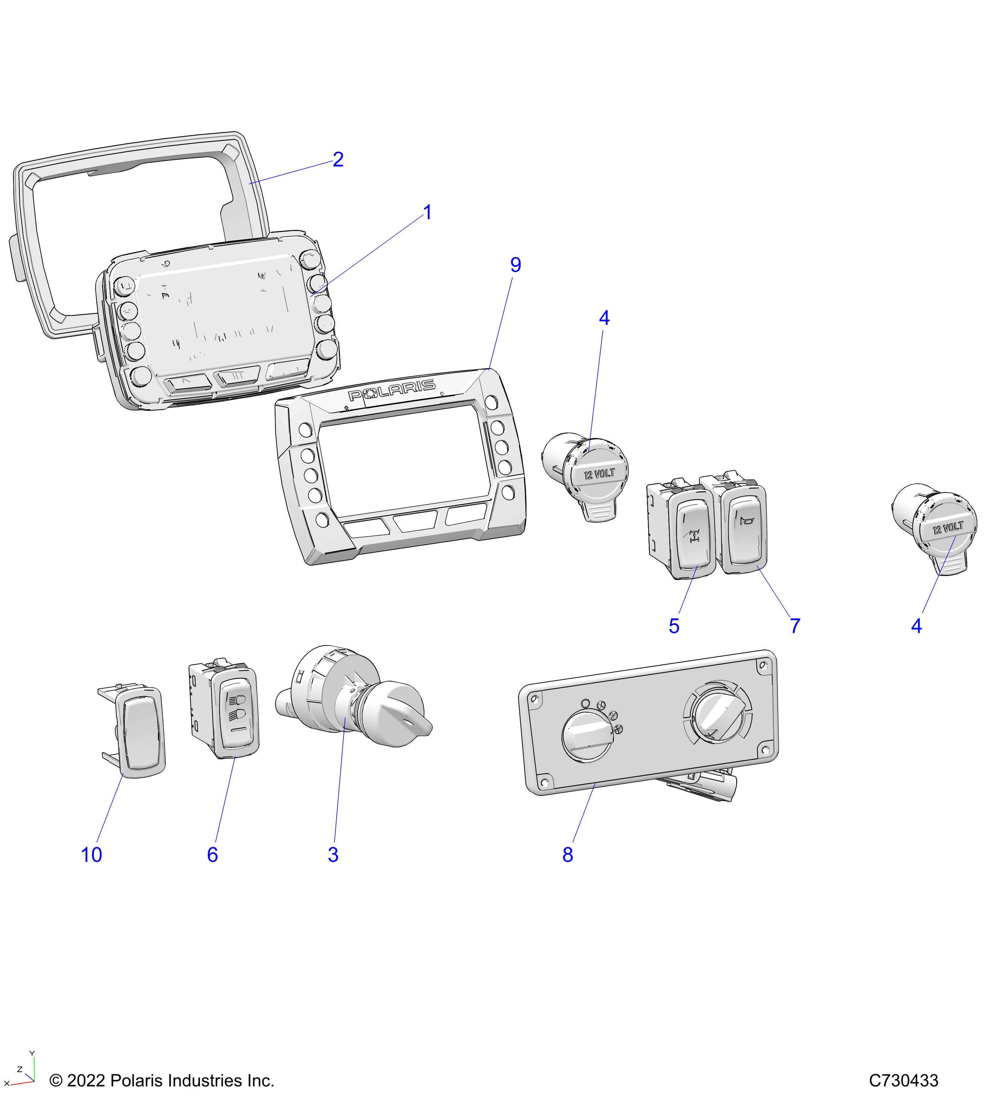 ELECTRICAL, DASH INSTRUMENTS and CONTROLS - D24M2A57B4/G57B4/U57B4/W57B4 (C730396)