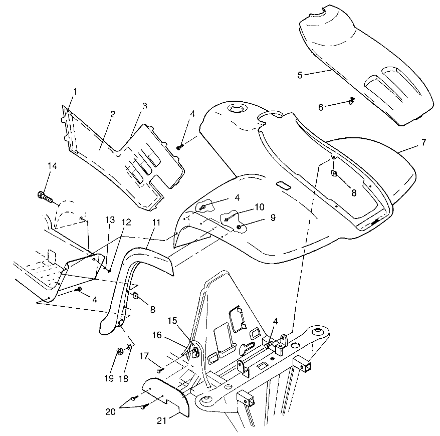 FRONT CAB  SPORTSMAN 500 W97CH50A (4939993999A007)