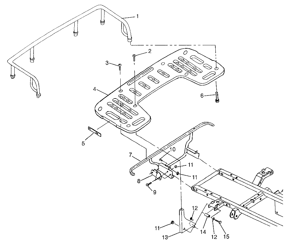 REAR RACK MOUNTING  SPORTSMAN 500 W97CH50A (4939993999A008)