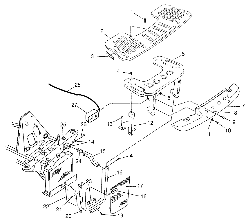 FRONT RACK and BUMPER MOUNTING  SPORTSMAN 500 W97CH50A (4939993999A010)