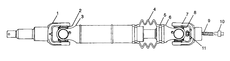 REAR DRIVE SHAFT  SPORTSMAN 500 W97CH50A (4939993999B004)