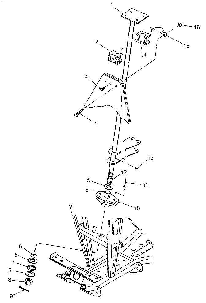 STEERING POST  SPORTSMAN 500 W97CH50A (4939993999B013)