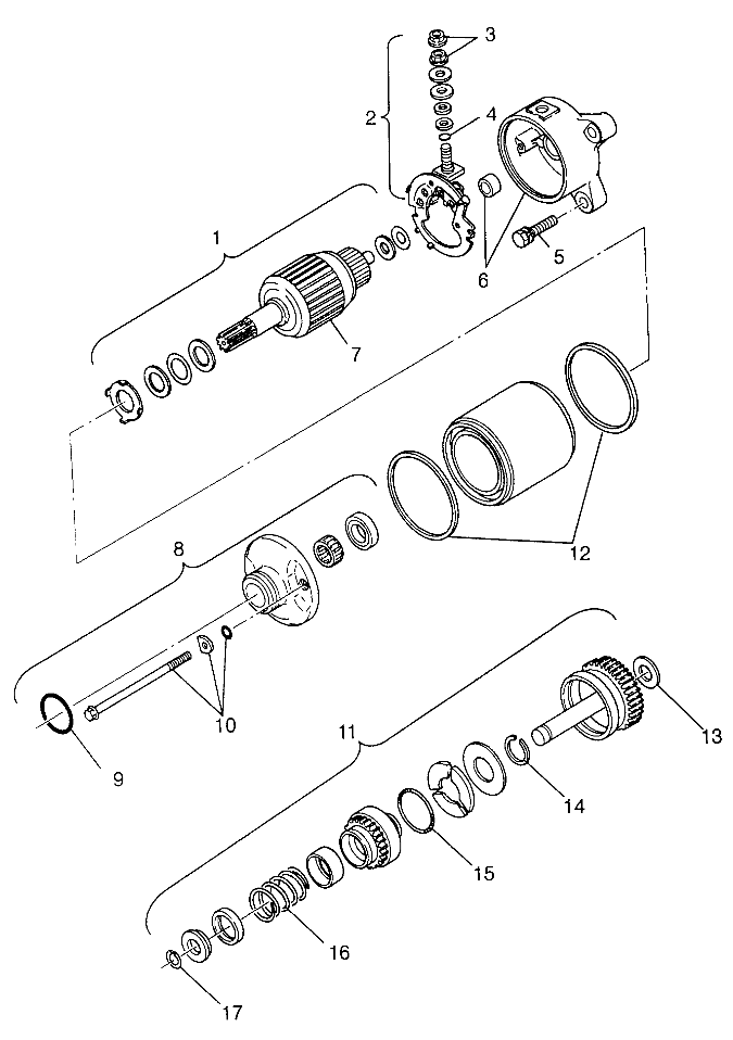 STARTING MOTOR - SPORTSMAN 500 W97CH50A (4939993999E001)