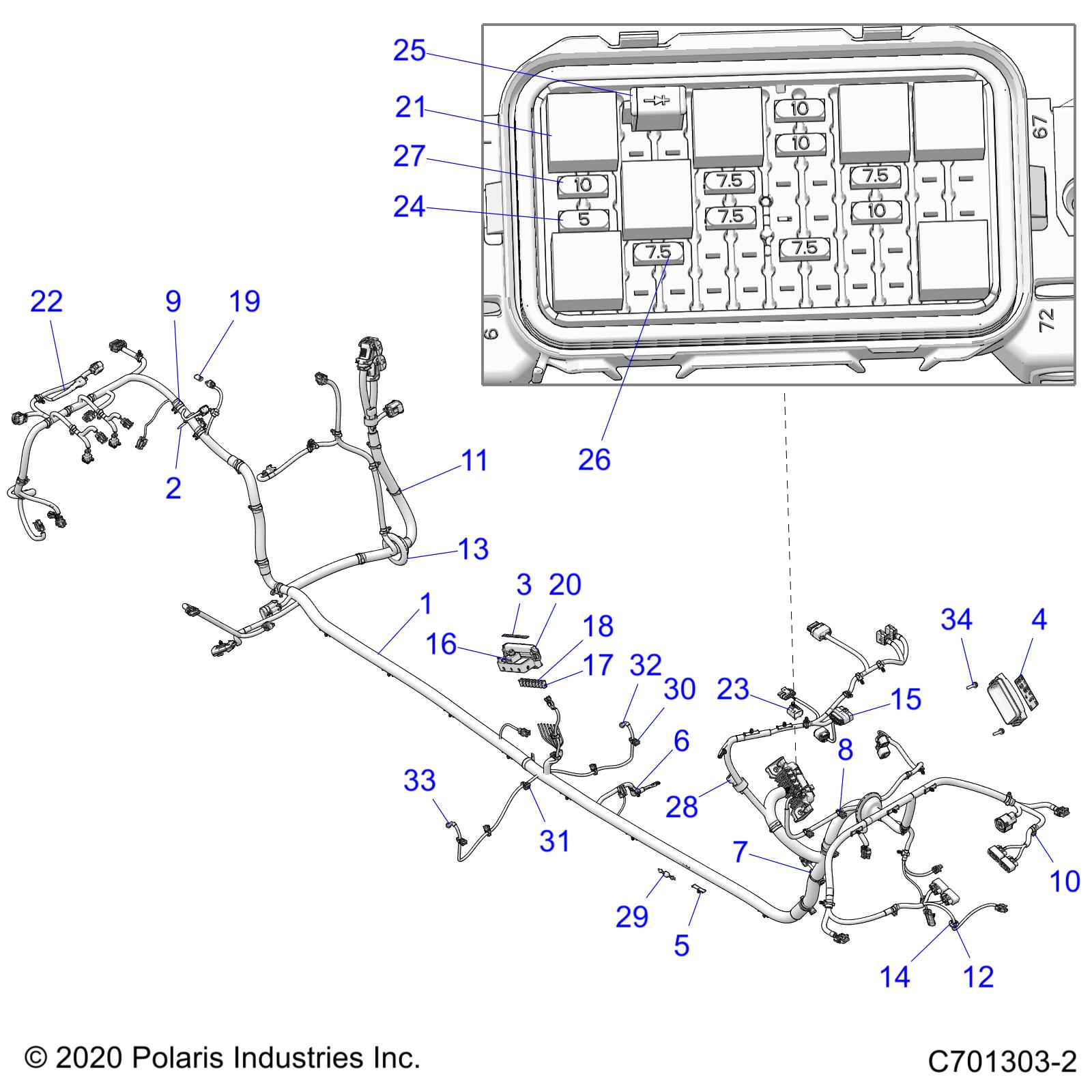 ELECTRICAL, WIRE HARNESS, CHASSIS - Z21R4C92AL/AX/BL/BX (C701303-2)