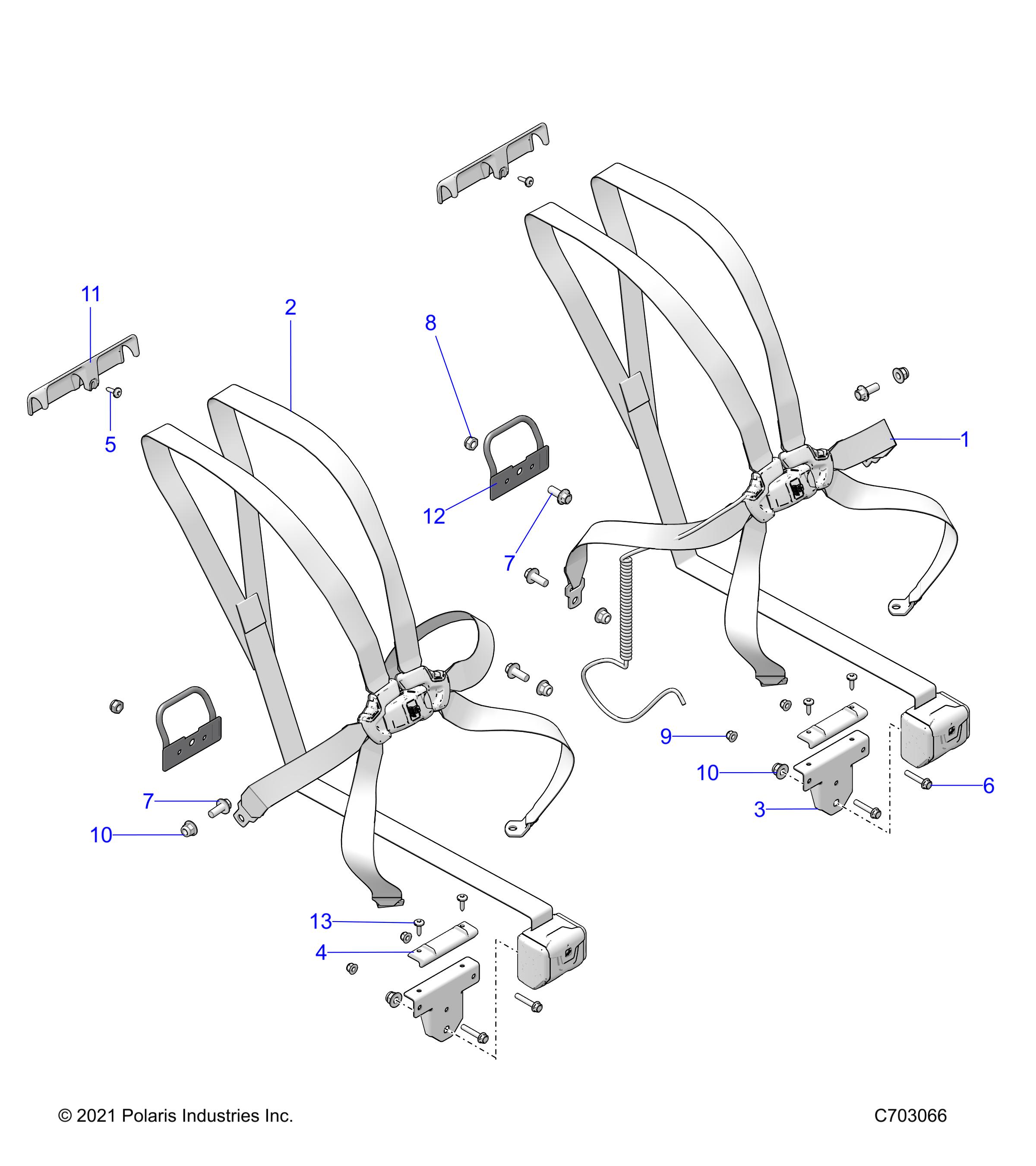 BODY, SEAT BELT MOUNTING, FRONT, 6 POINT - Z22M4U92AP/BP (C703066)