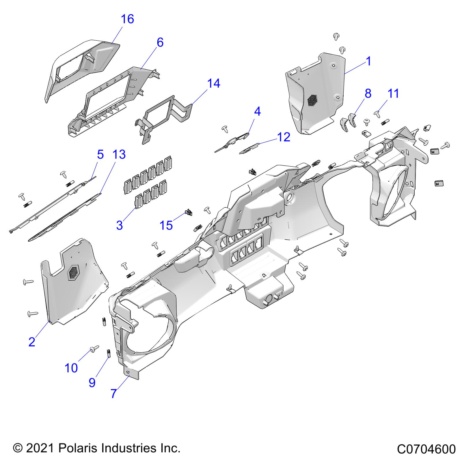 BODY, DASH LOWER - Z21RAF92AH/BH (C0704600)