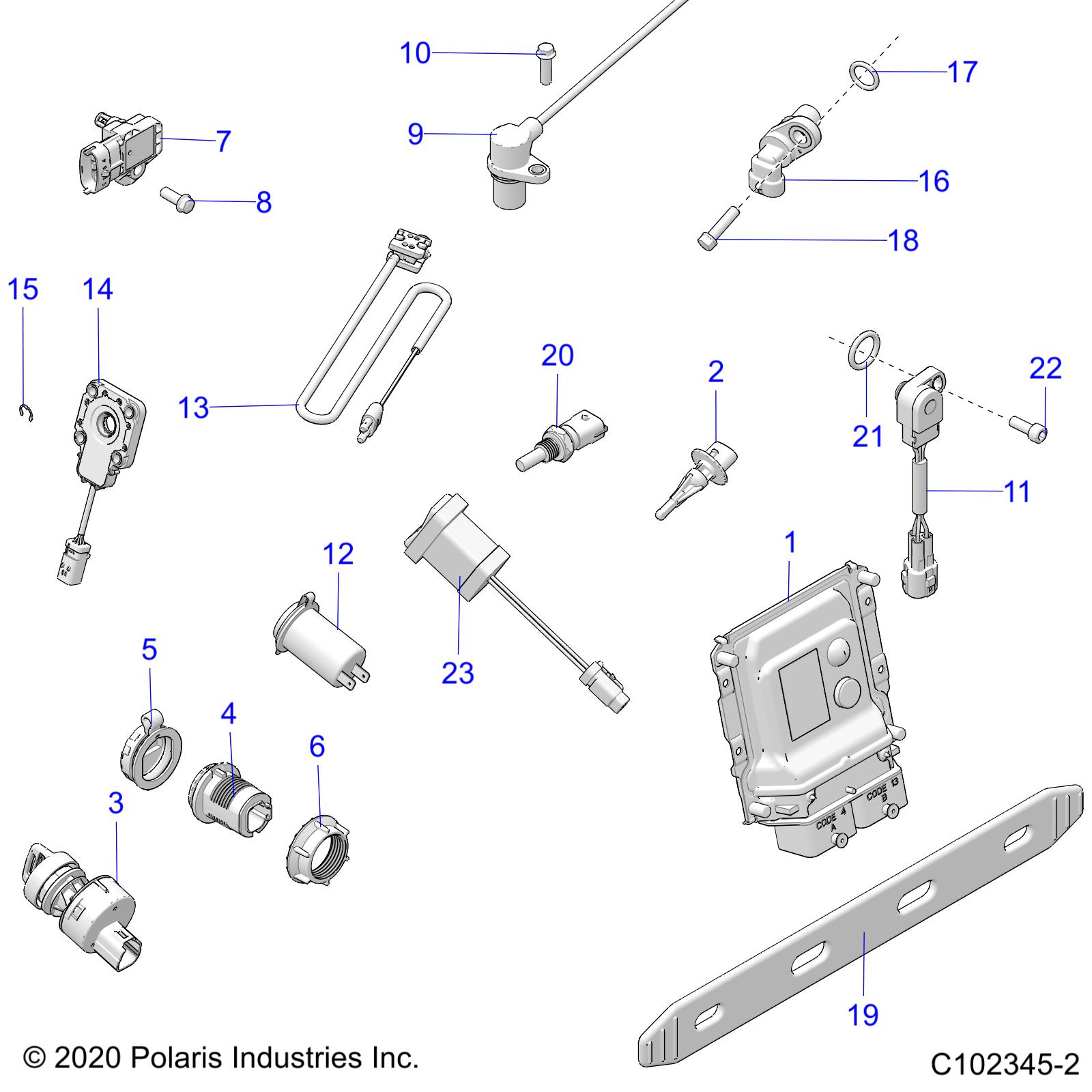 ELECTRICAL, SWITCHES, SENSORS, ECU and CONTROL MODULES - A21SXE95AG/CAG (C102345-2)