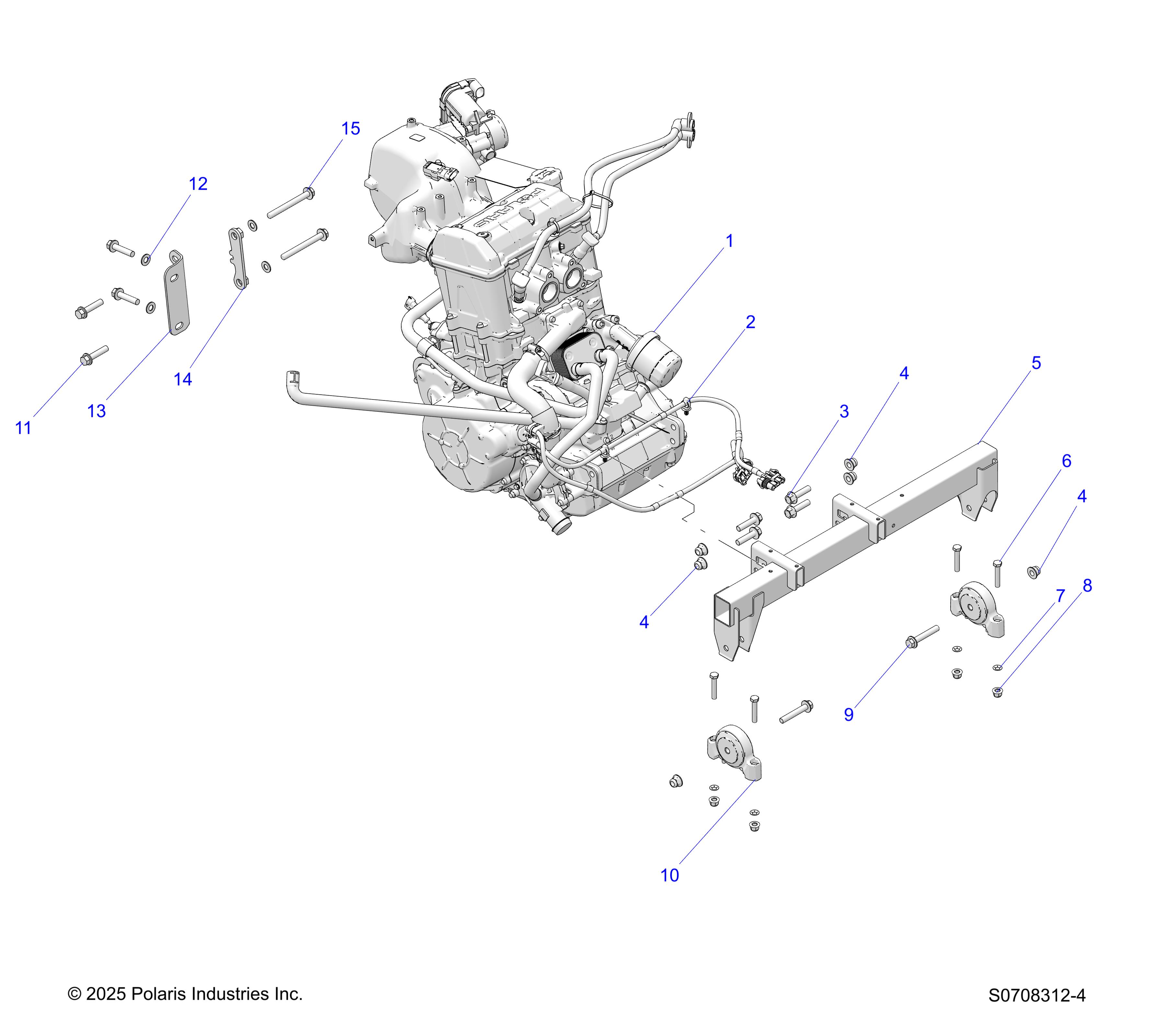 ENGINE, MOUNTING & LONG BLOCK