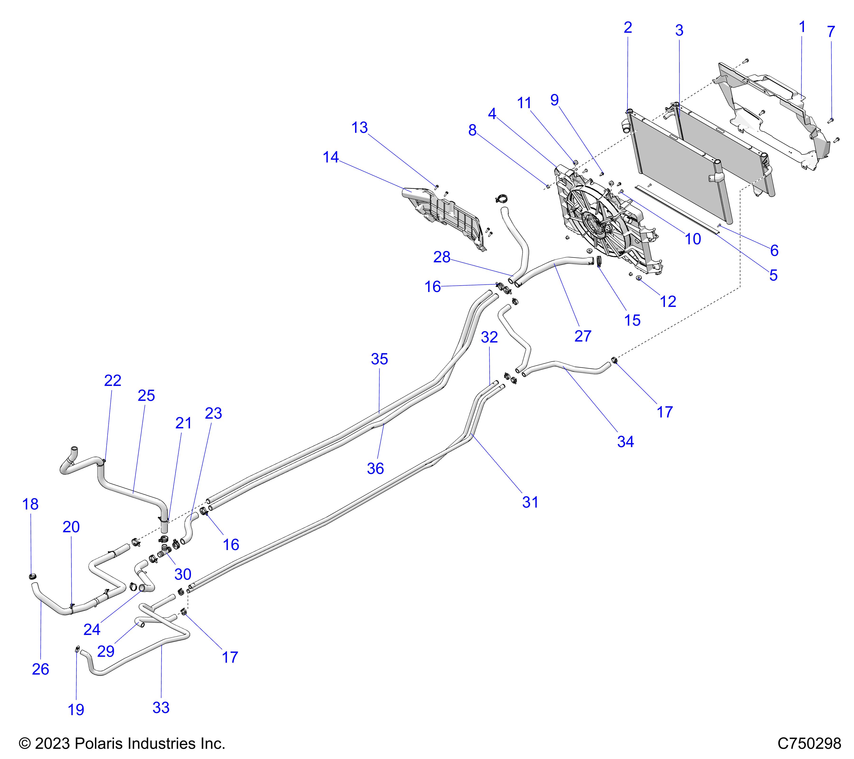 ENGINE, COOLING - Z25S4D92AA/AL/BA/BF/AF/BL (C750298)