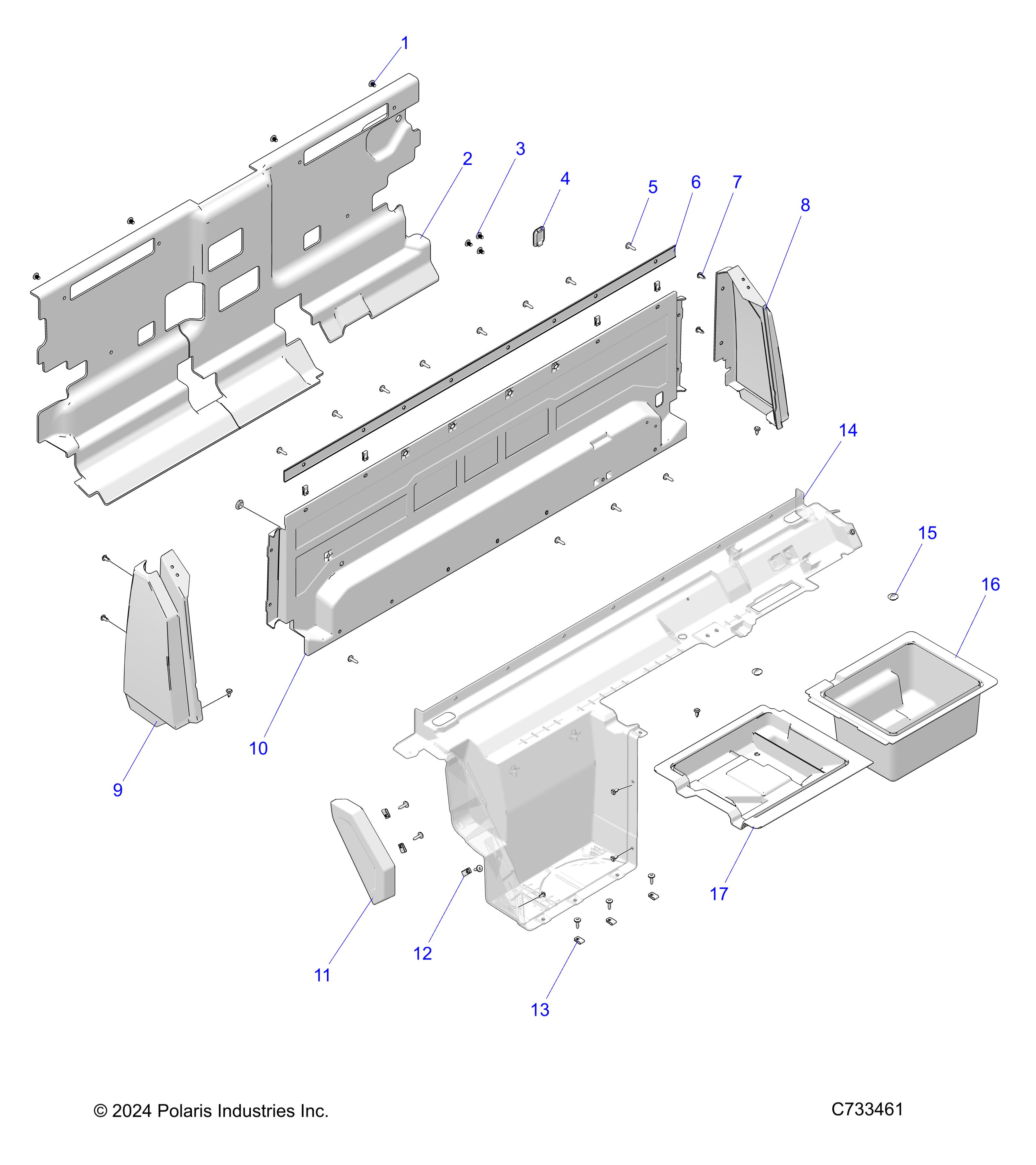 BODY, REAR CLOSEOFF, AND FENDERS - R25RRED4JA (C733461)