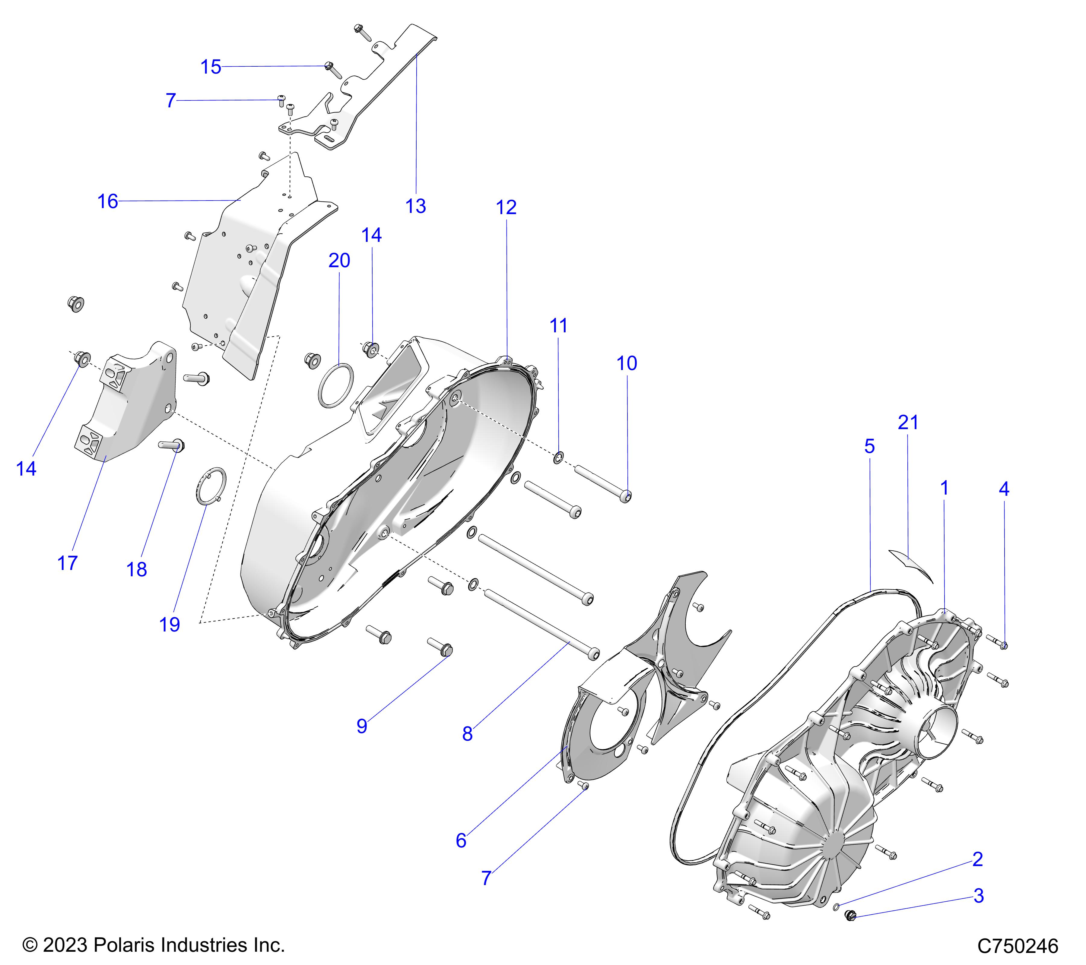 DRIVE TRAIN, CLUTCH COVER, INNER/OUTER - Z25XPE92A/92B (C750246)