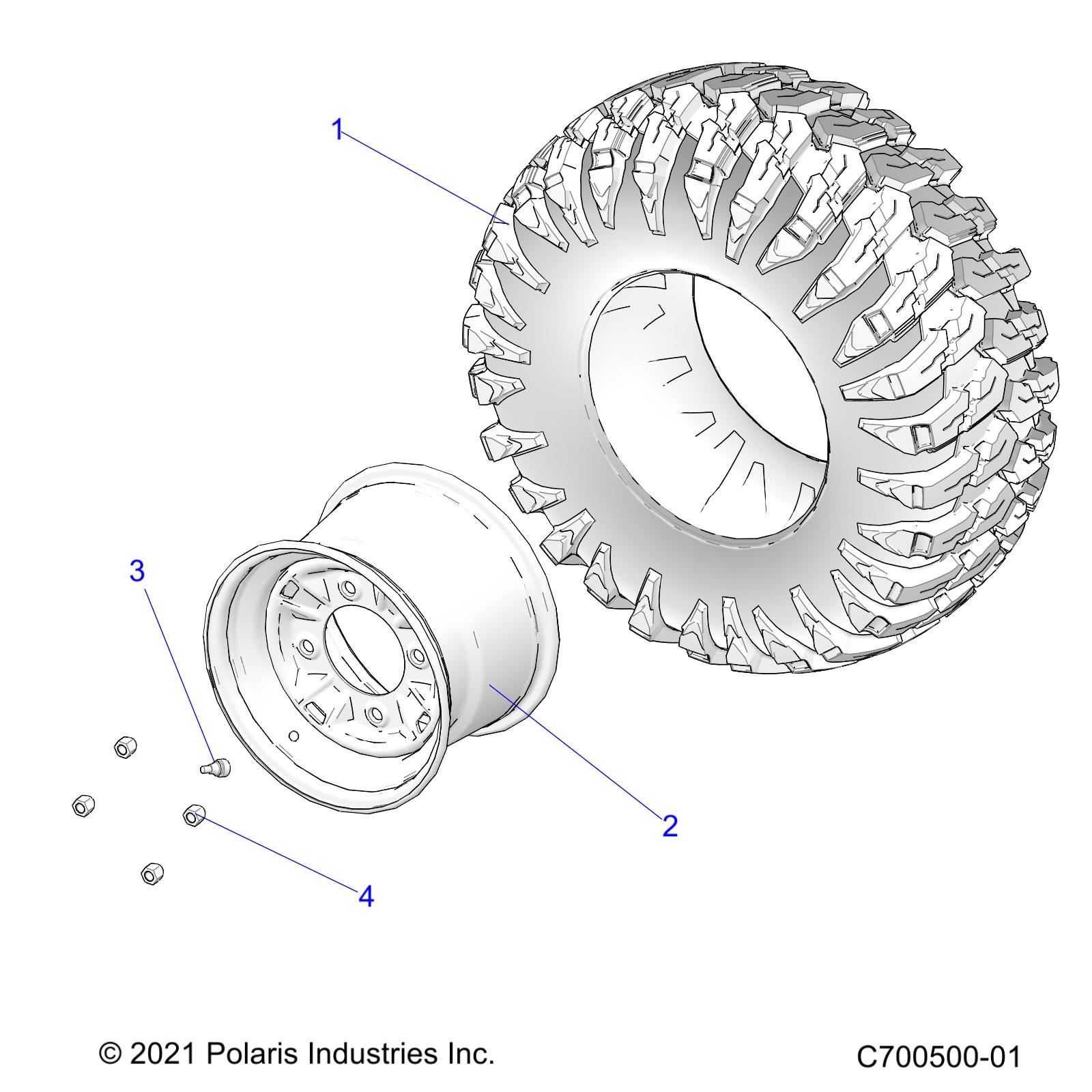 WHEELS, REAR - Z21A5A87B2 (C700500-01)