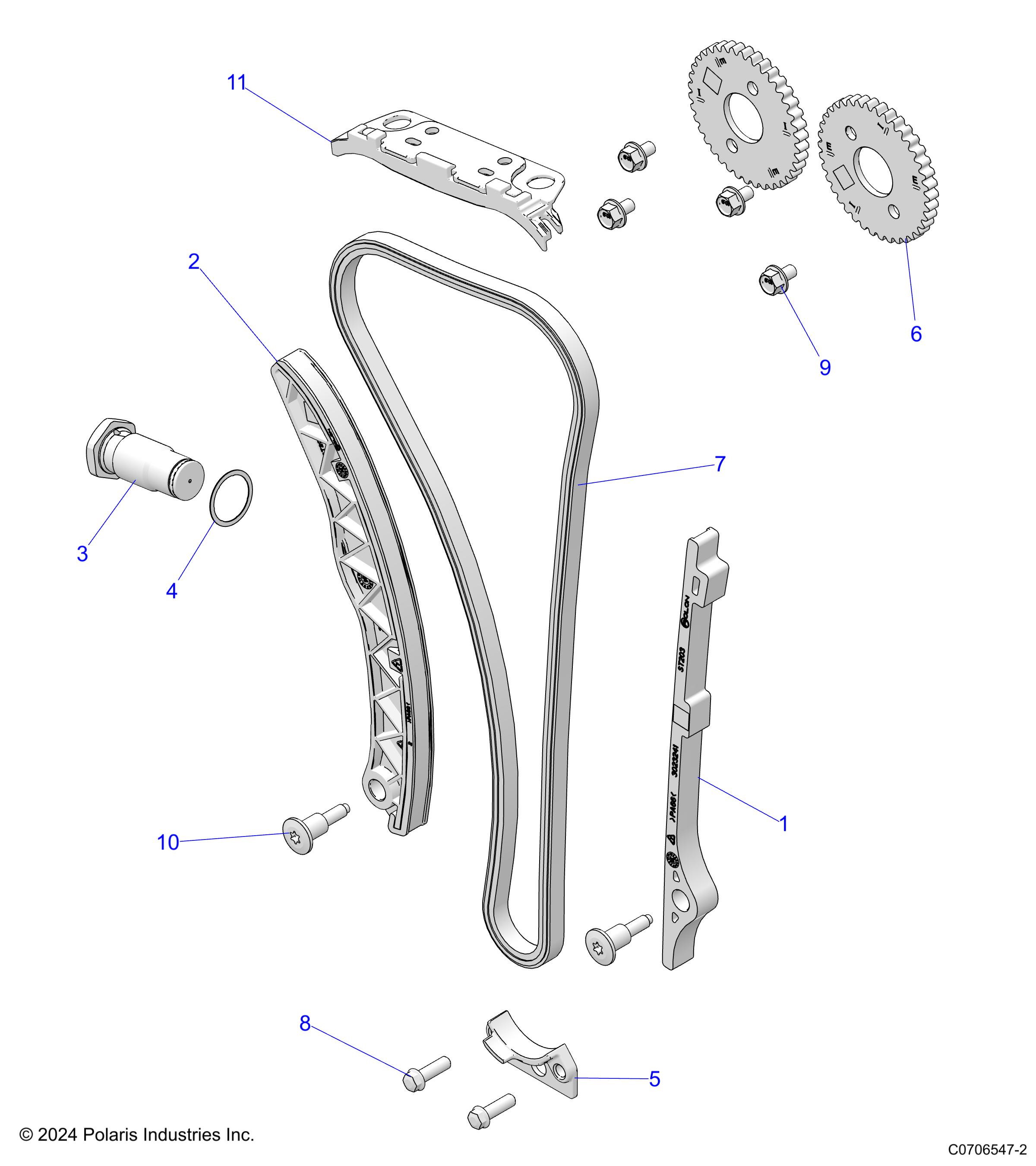 ENGINE, CAM CHAIN and SPROCKET - D25M2A57B4/G57B4/U57B4/W57B4 (C0706547-2)