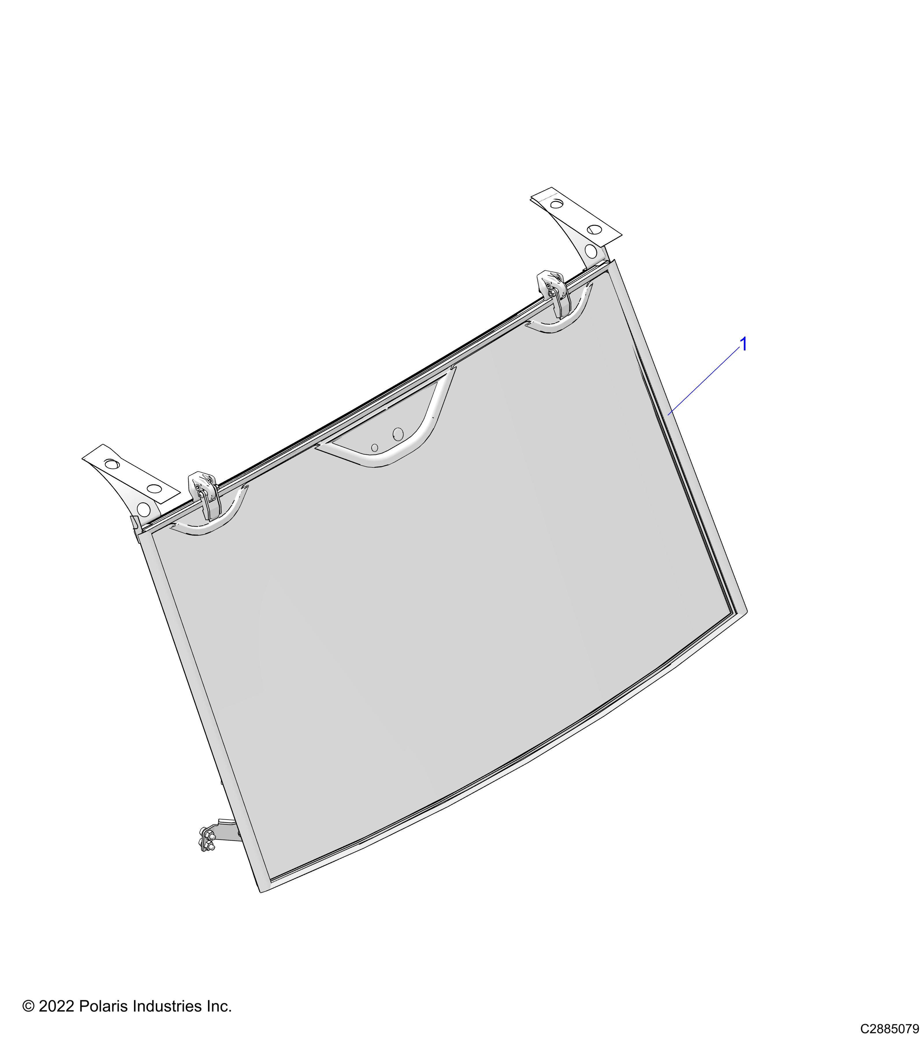 BODY, WINDSHIELD TIPOUT - D23M2U57B4/W57B4 (C2885079)