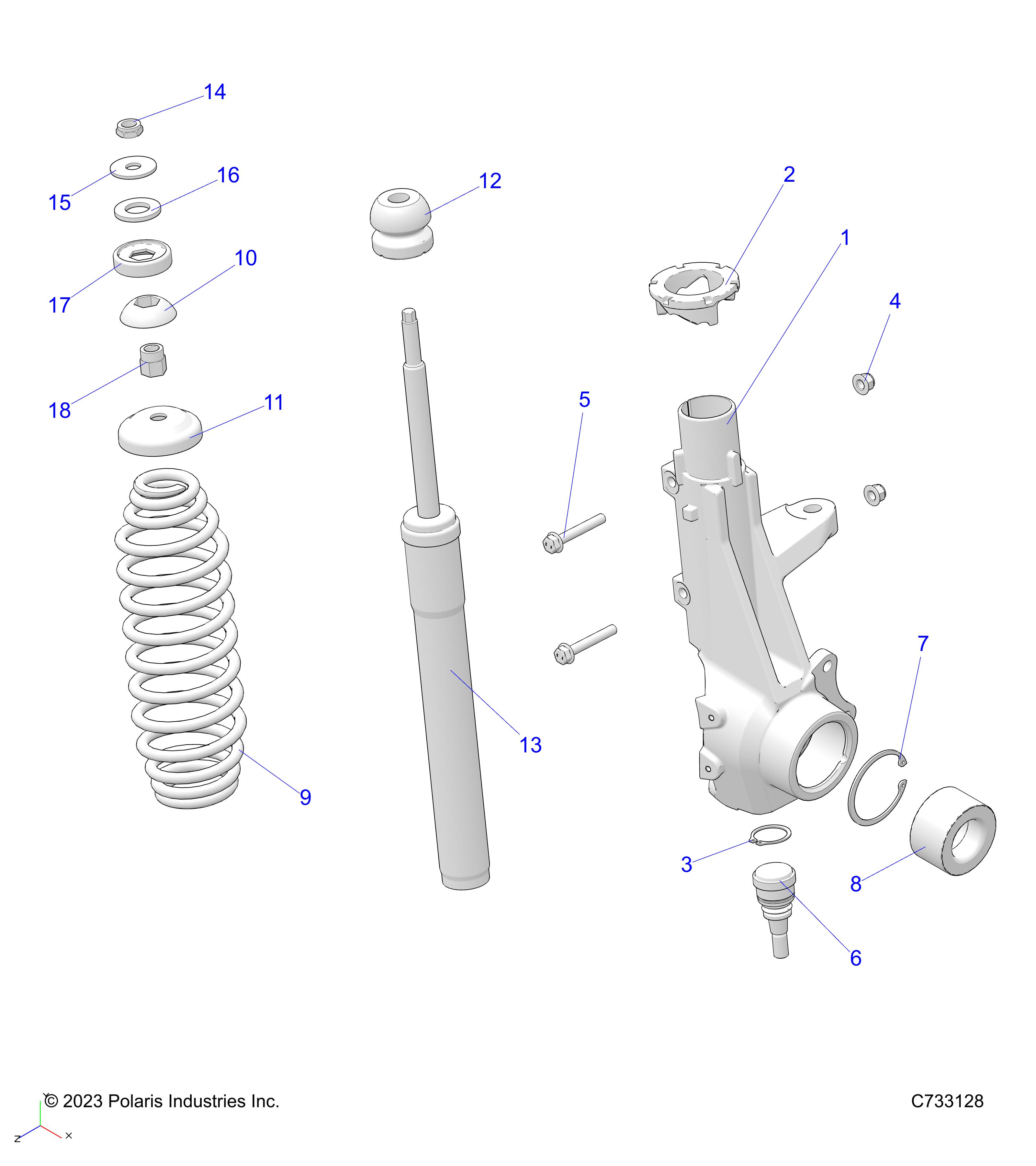 SUSPENSION, FRONT STRUT - R25MAU57Z5/B5/Z6/B6 (C733128)