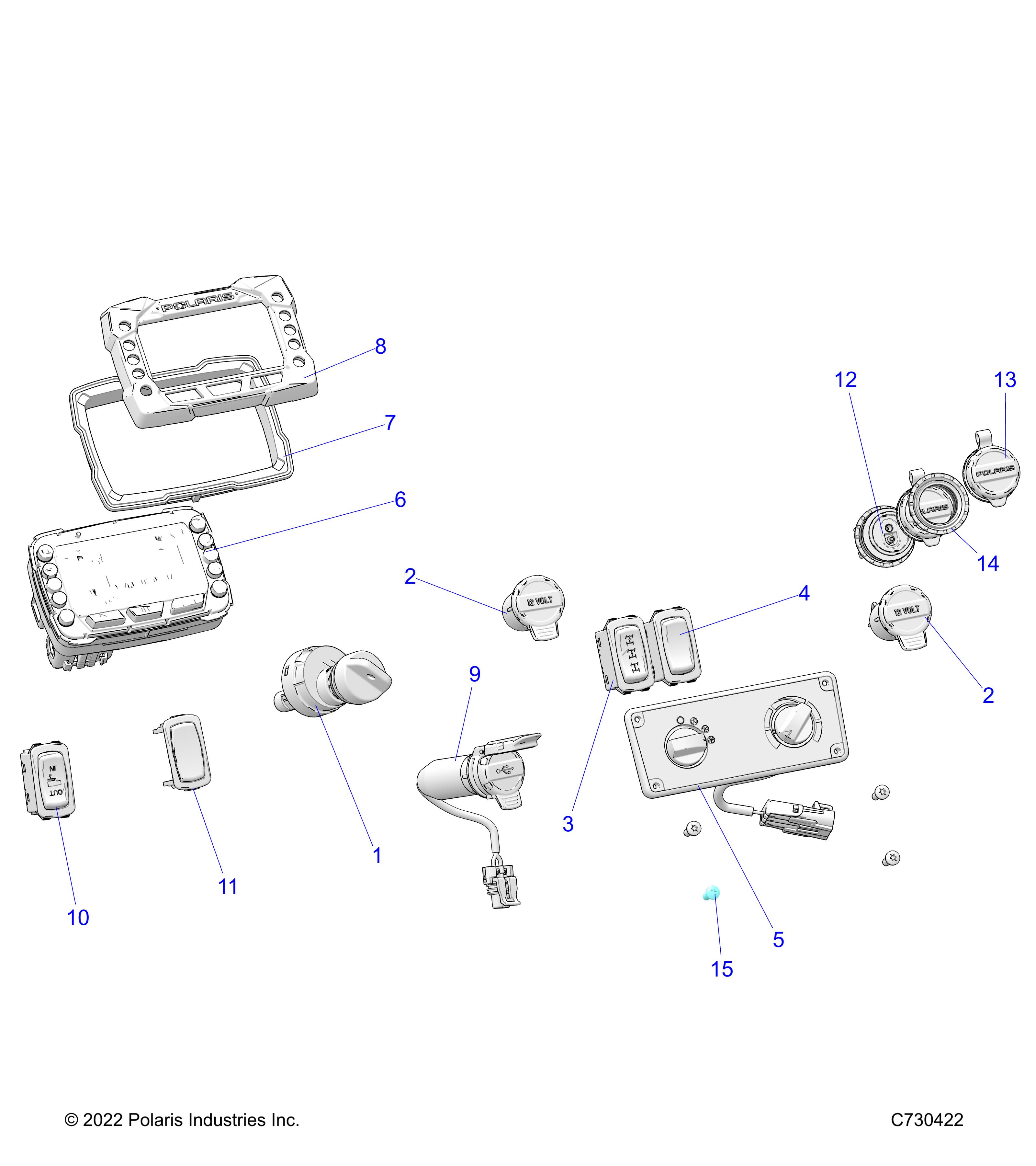 ELECTRICAL, DASH INSTRUMENTS - R25MAE57CK (C730422)