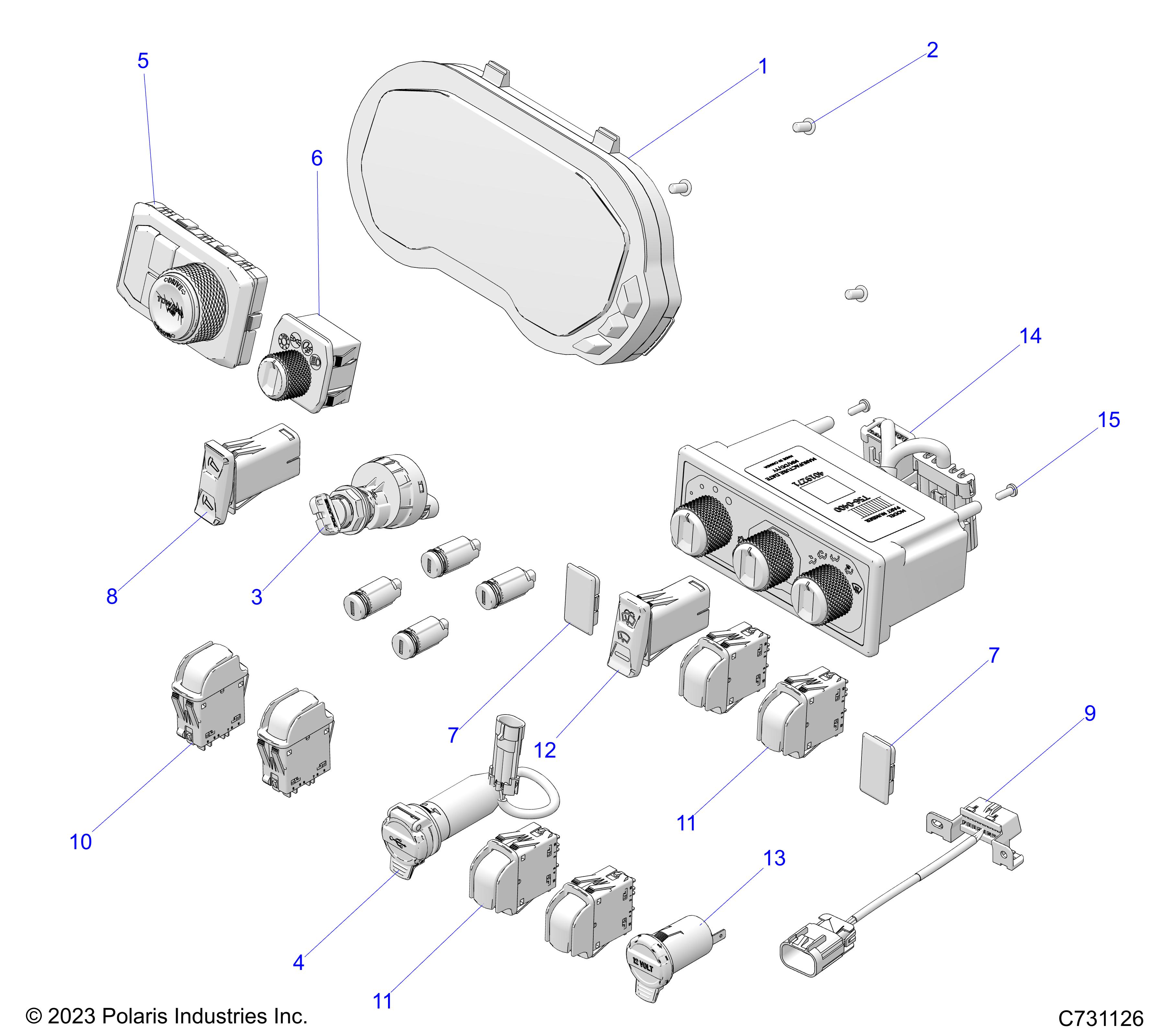 ELECTRICAL, DASH COMPONENTS - R24X6L1RAH/AS/BH/BS (C731126)