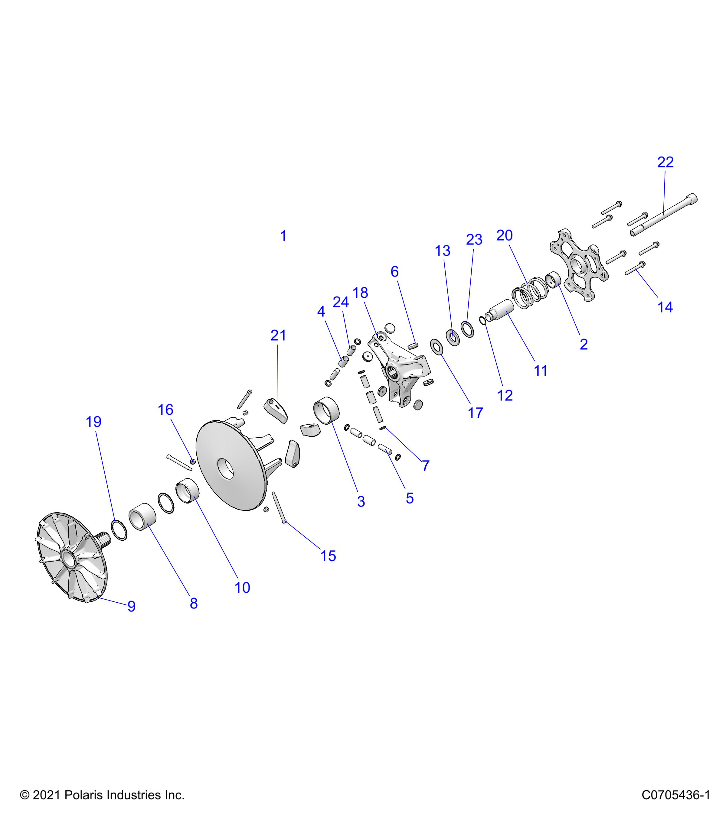 DRIVE TRAIN, CLUTCH, DRIVE - D24P2AD4B4/ED4B4/FD4B4/GD4B4/UD4B4/VD4B4/WD4B4/YD4B4 (C0705436-1)