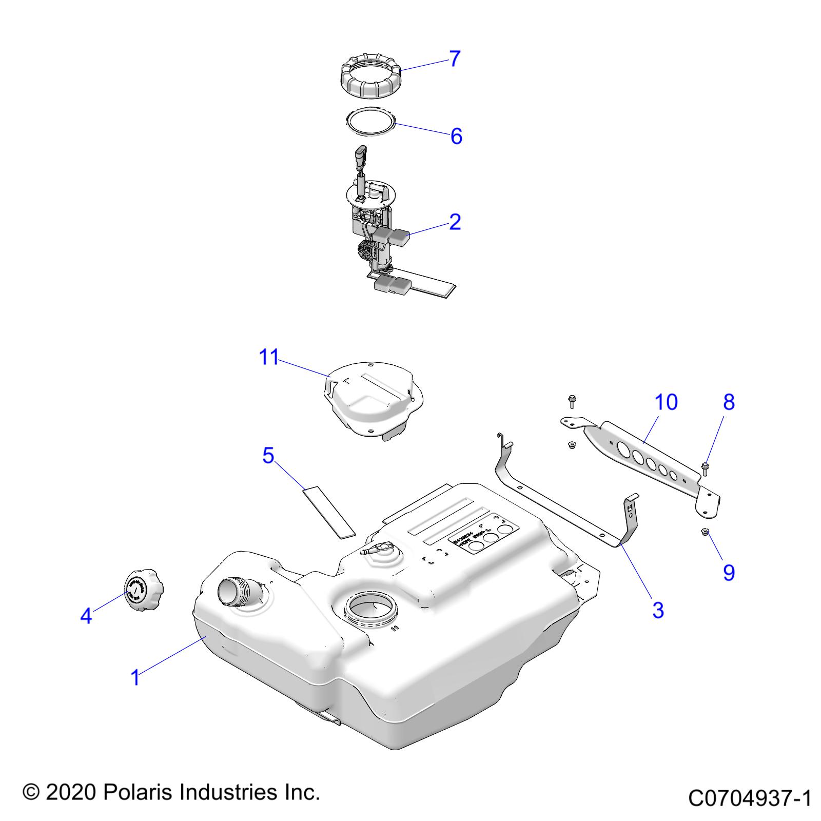 BODY, FUEL TANK - Z21P4E92AE/AN/BE/BN/L92AL/AT/BL/BT (C0704937-1)