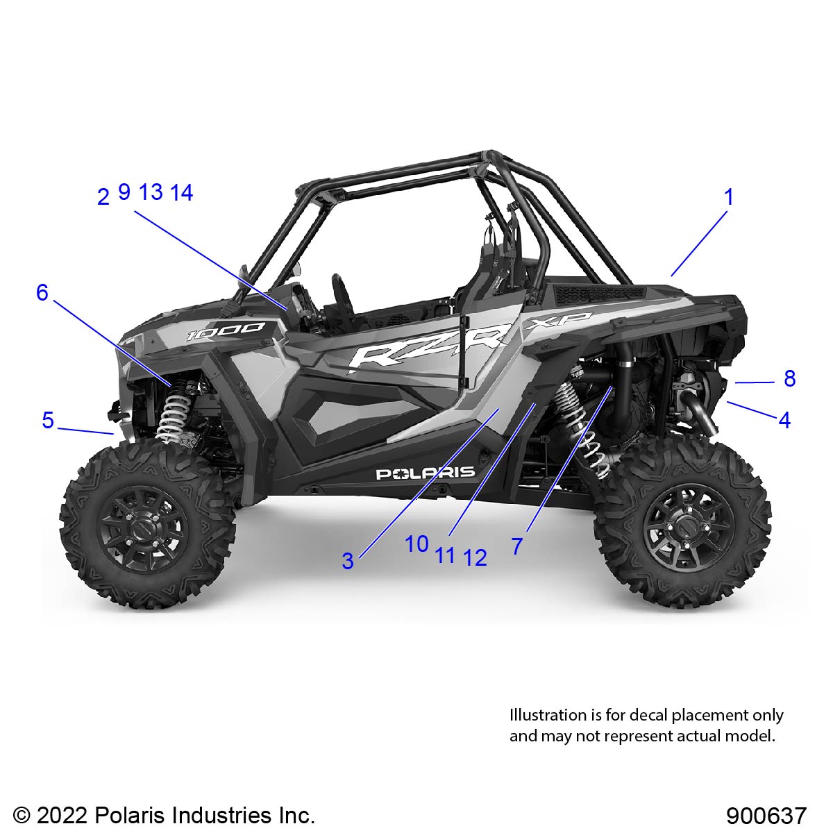 BODY, DECALS AND COMPONENTS, 3PC - Z23NAE99PR (900637-01)