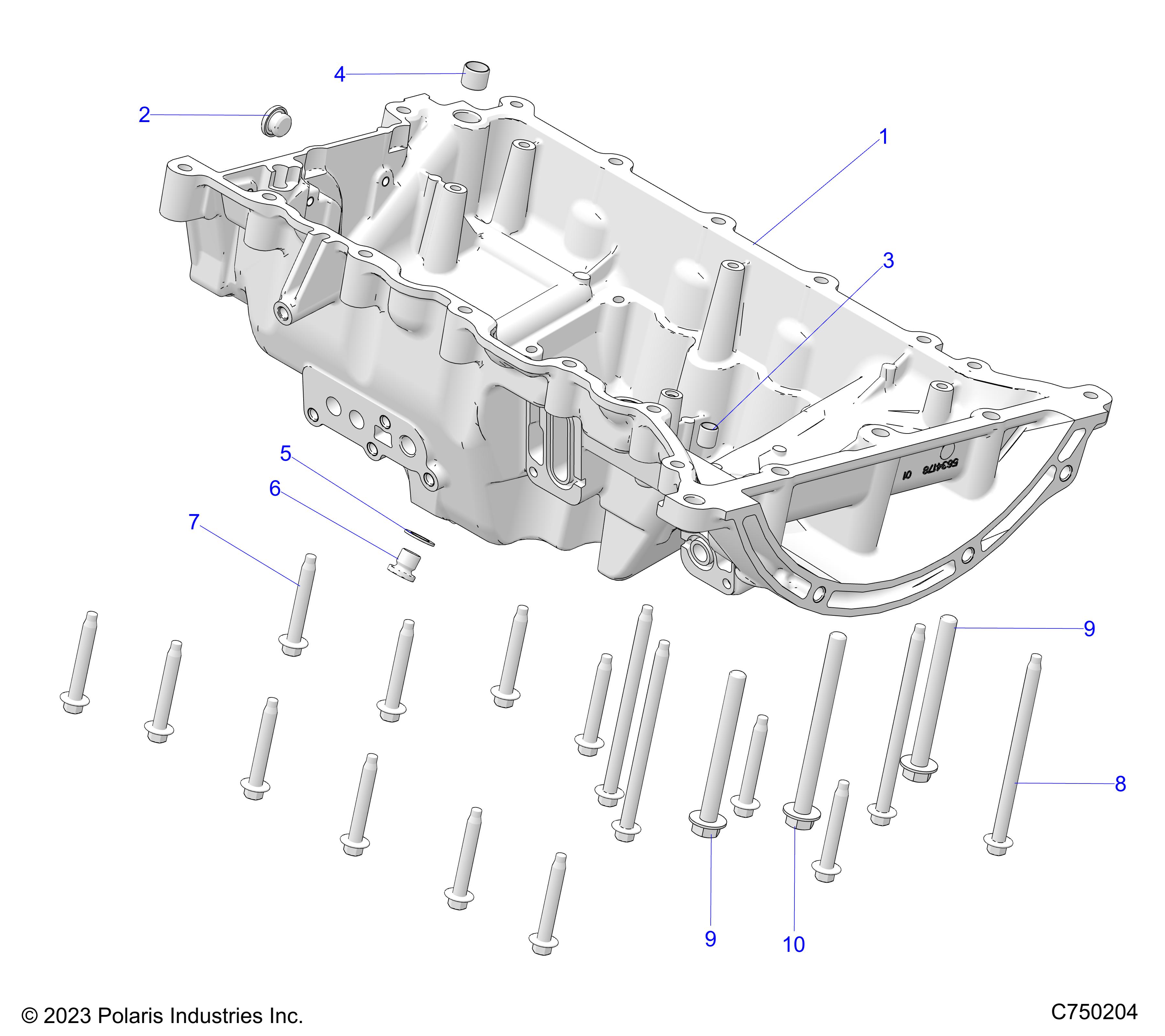 ENGINE, OIL PAN, MOUNTING AND RELATED - Z25R4D2KAK/BK/AJ/BJ/AM/BM (C750204)