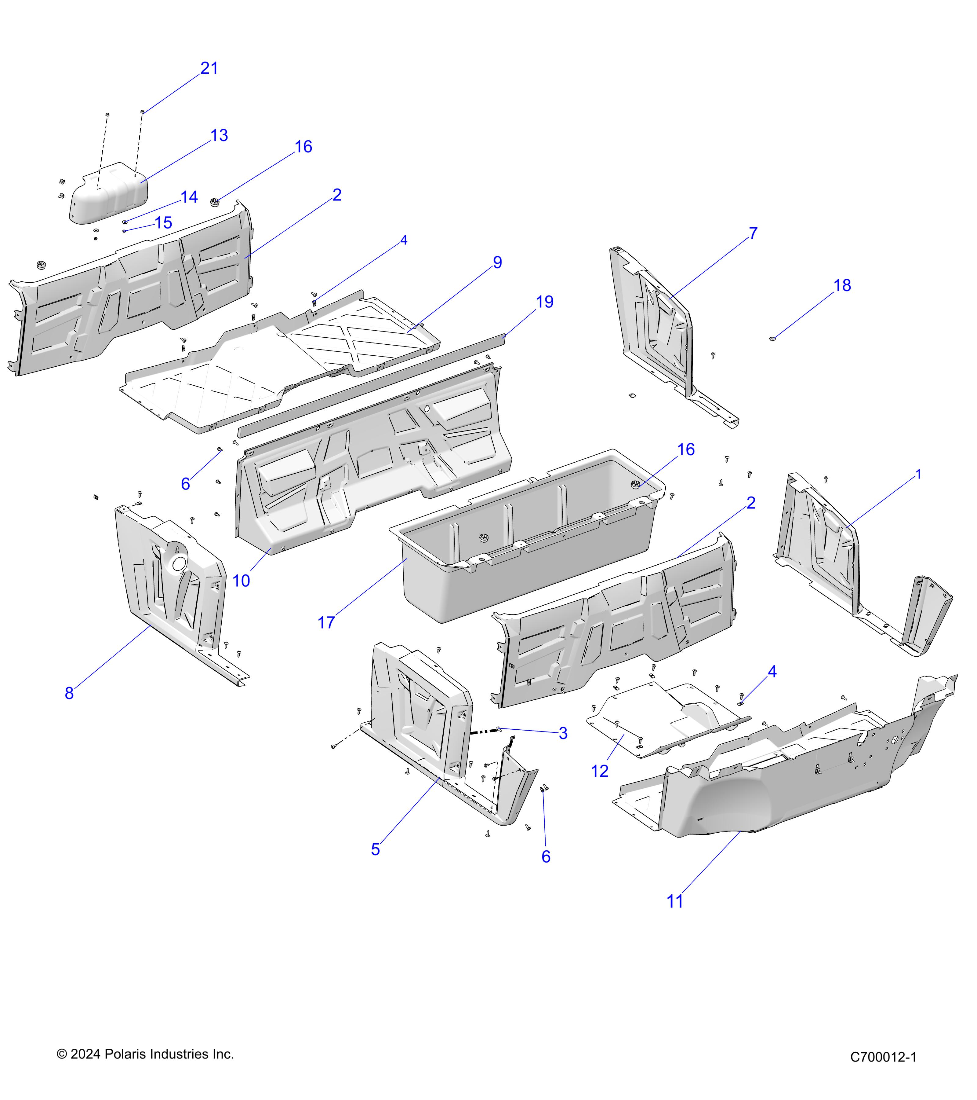 BODY, FLOOR and FENDERS - R25CDA57A1 (C700012-1)