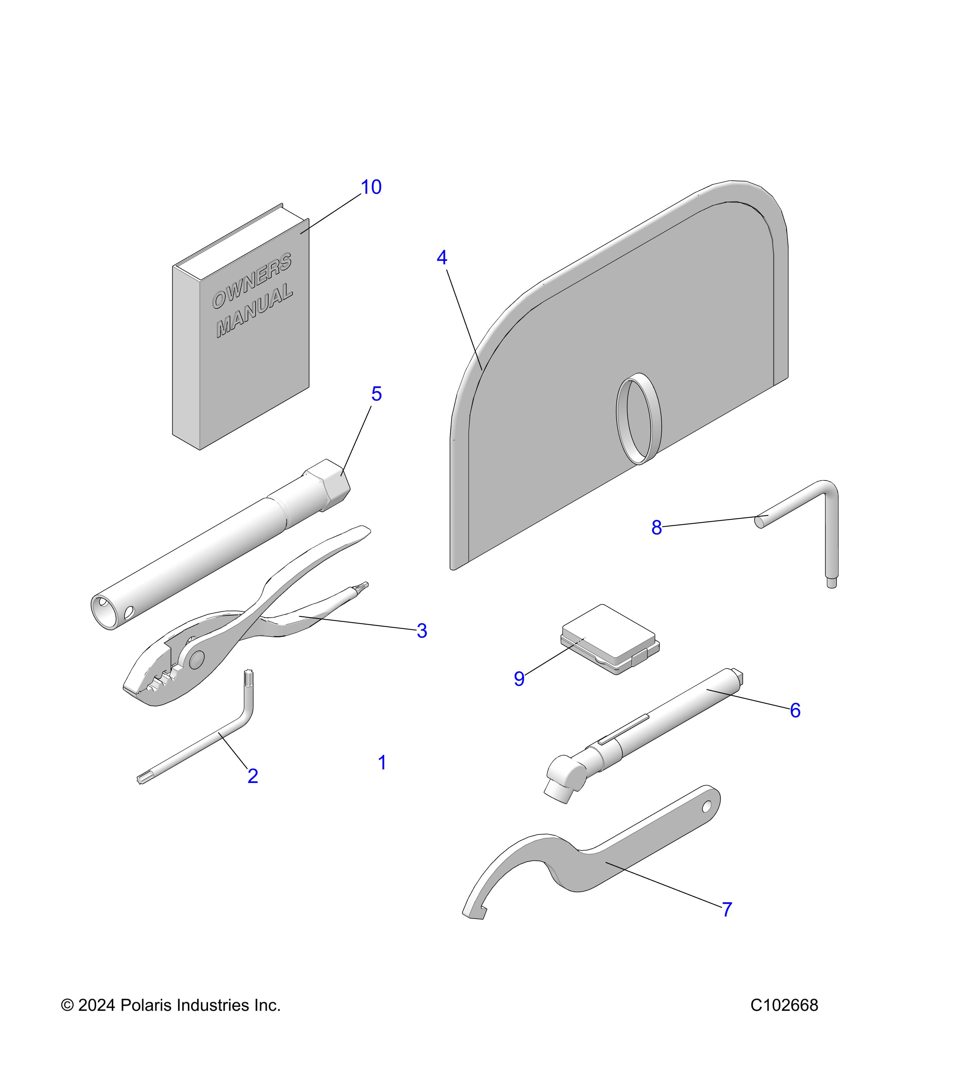 REFERENCE, TOOL KIT AND OWNERS MANUAL - A25SDE57C2/G2 (C102668)