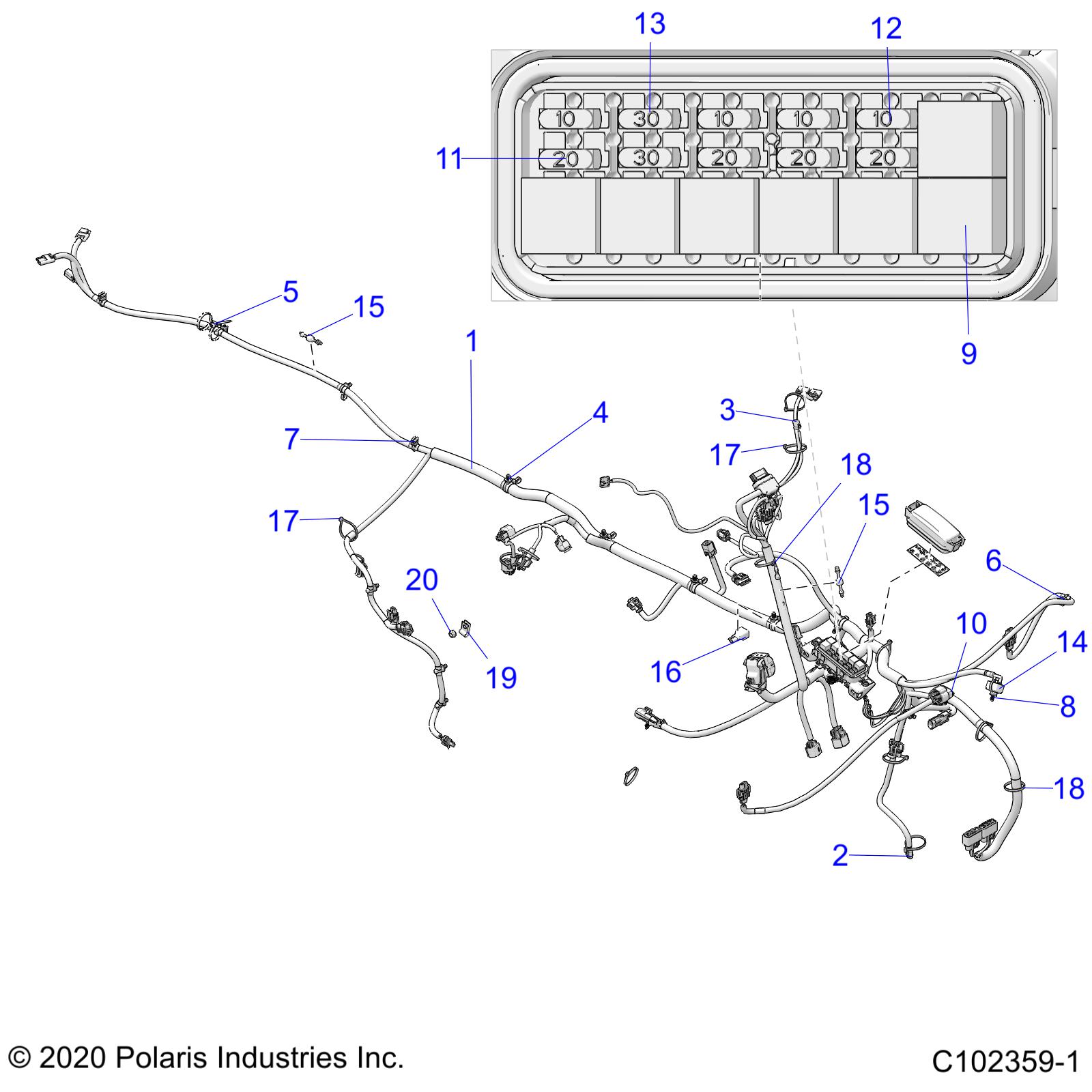 ELECTRICAL, HARNESS - A20S6E57A1/3A1 (C102359-1)