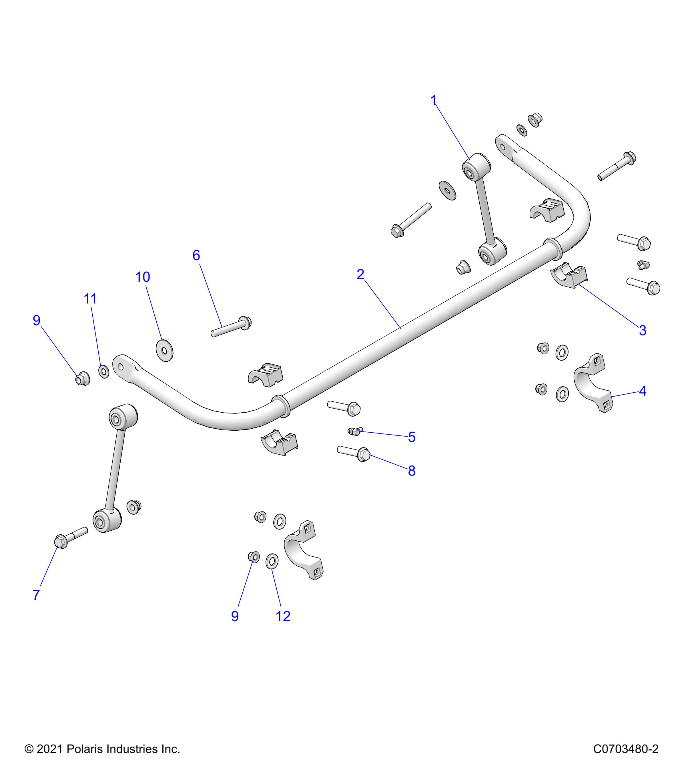 SUSPENSION, STABILIZER BAR, REAR - Z22NAS99CK/FK (C701090-2)