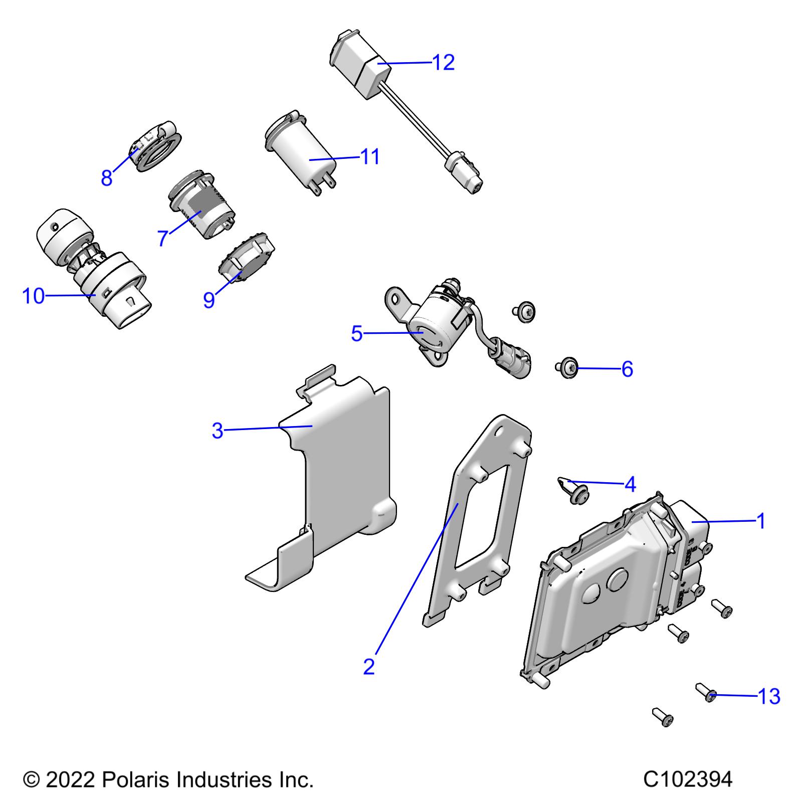 ELECTRICAL, SWITCHES, SENSORS and ECM - A22SHY57AL/BL (C102470)