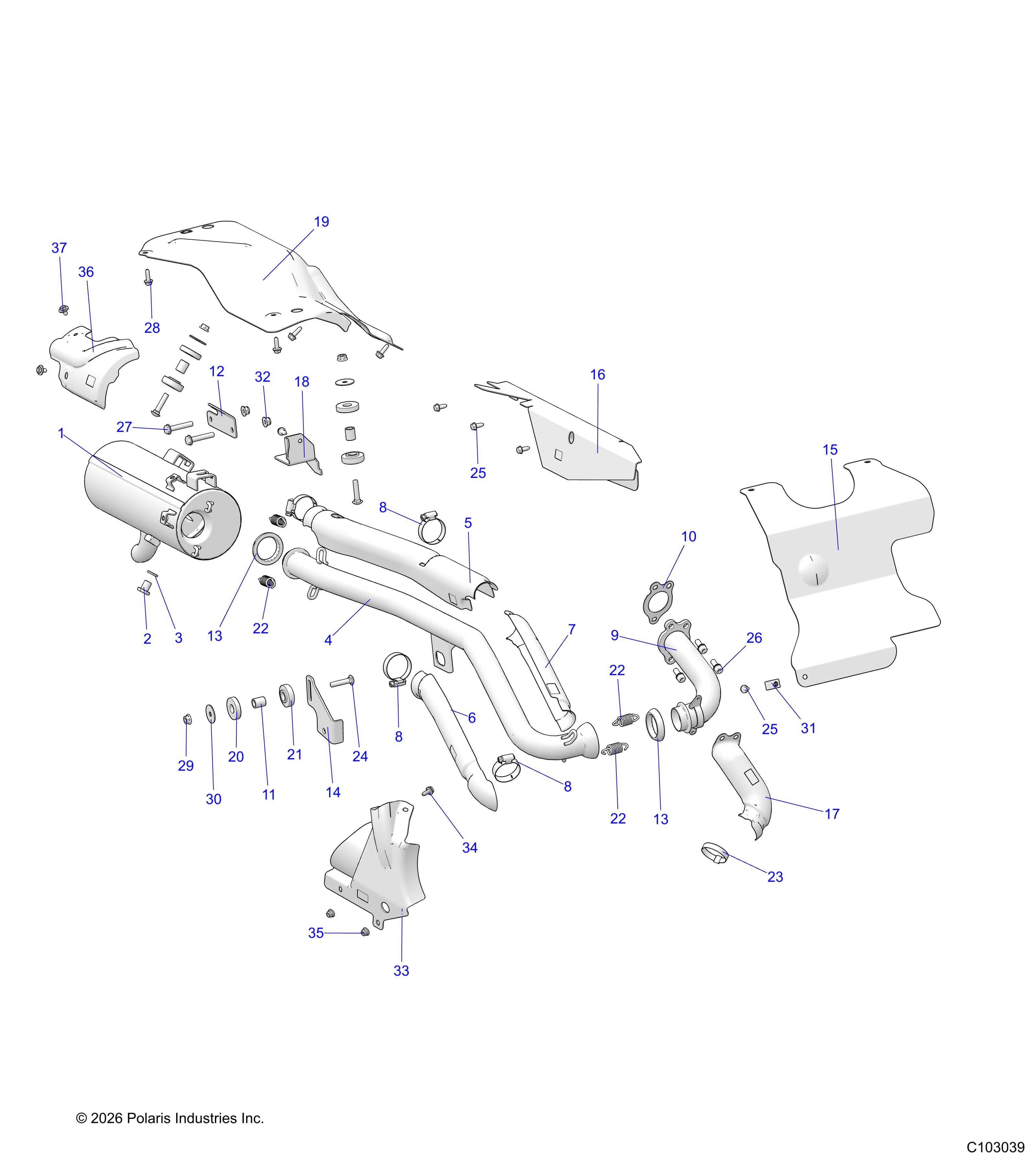 ENGINE, EXHAUST - A26SEA50B1/B4 (C103039)