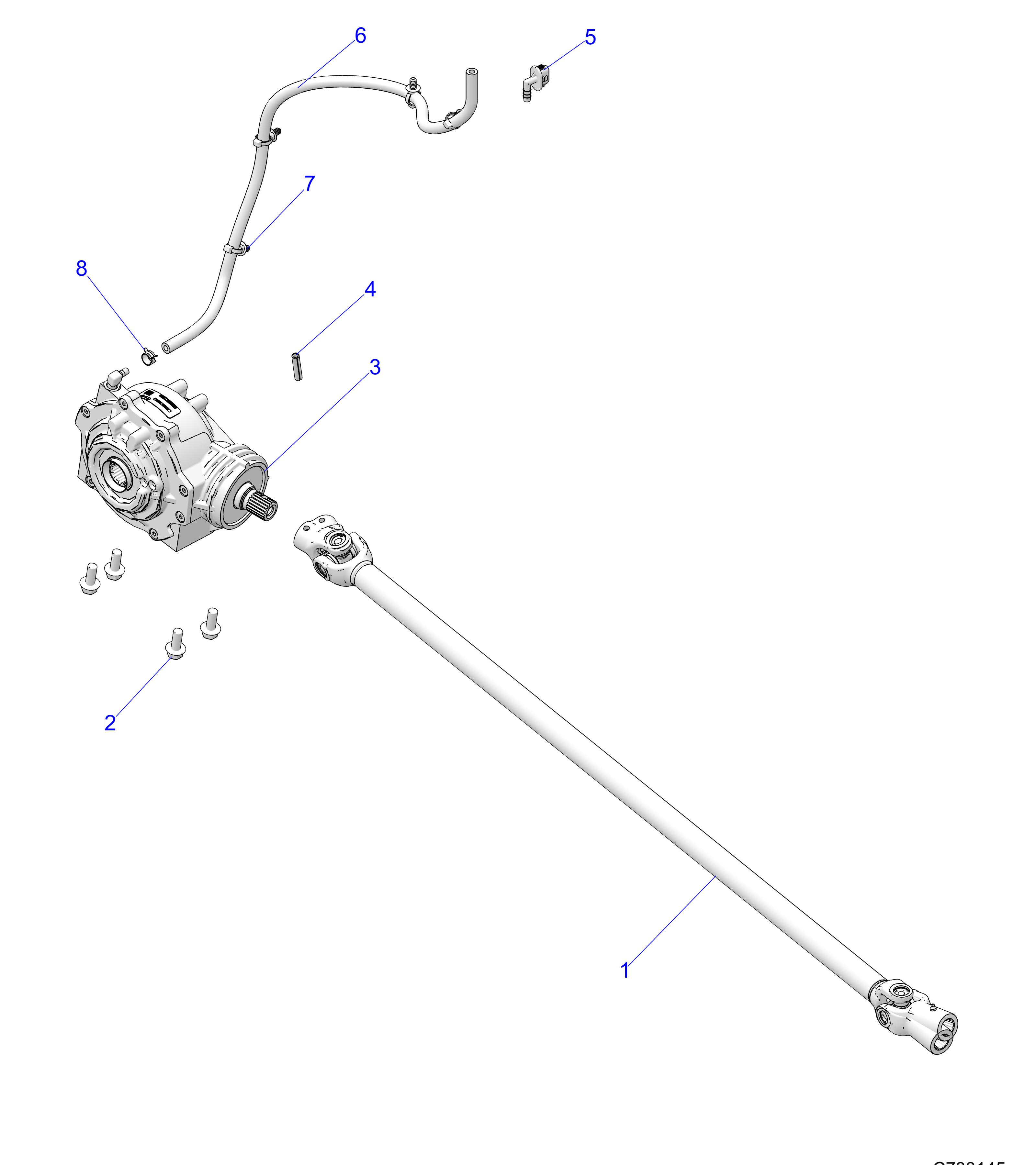 DRIVE TRAIN, FRONT GEARCASE MOUNTING - R24MAS57D4 (C730088)