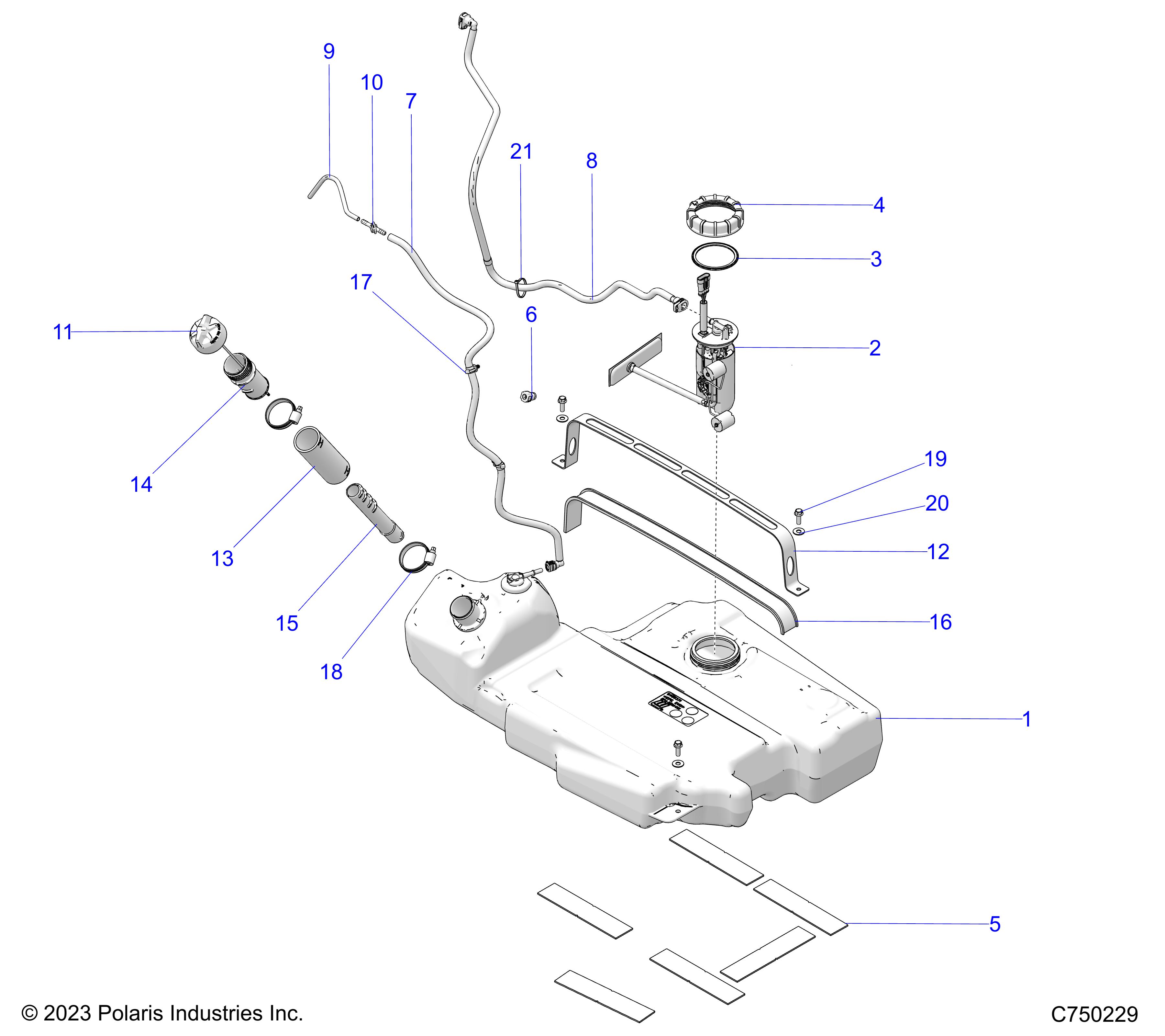 FUEL SYSTEM, STD. - Z25RPD2KAK/BK/AJ/BJ/AM/BM (C750229)