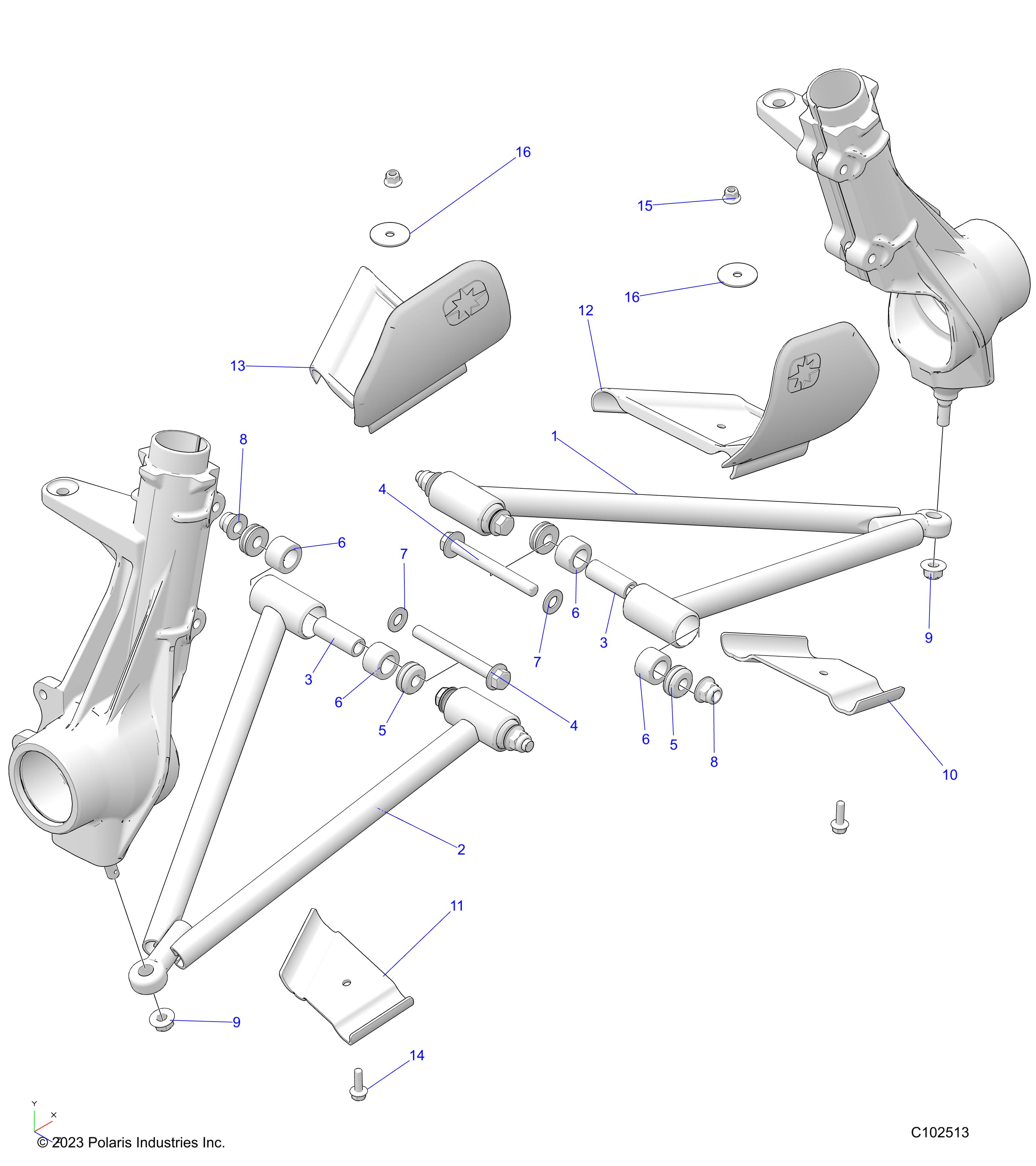 SUSPENSION, A-ARM and STRUT MOUNTING - A25SDE57P2 (C102513)